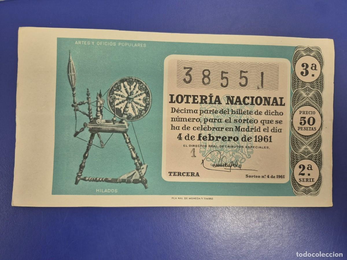 Loter&iacute;a nacional: LOTERIA NACIONAL SORTEO 4 DE 1961 SERIE 2