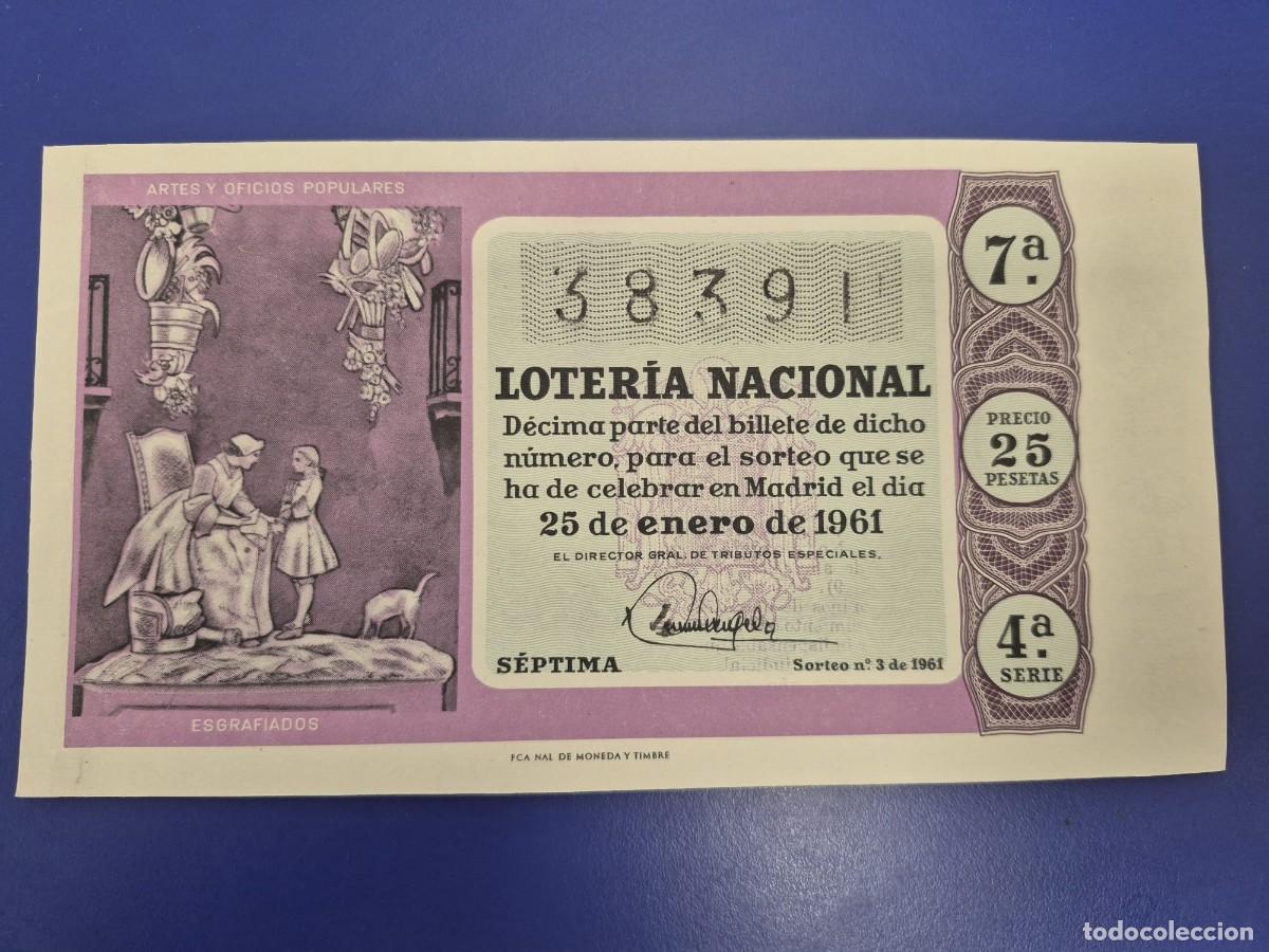 Loter&iacute;a nacional: LOTERIA NACIONAL SORTEO 3 DE 1961 SERIE 4