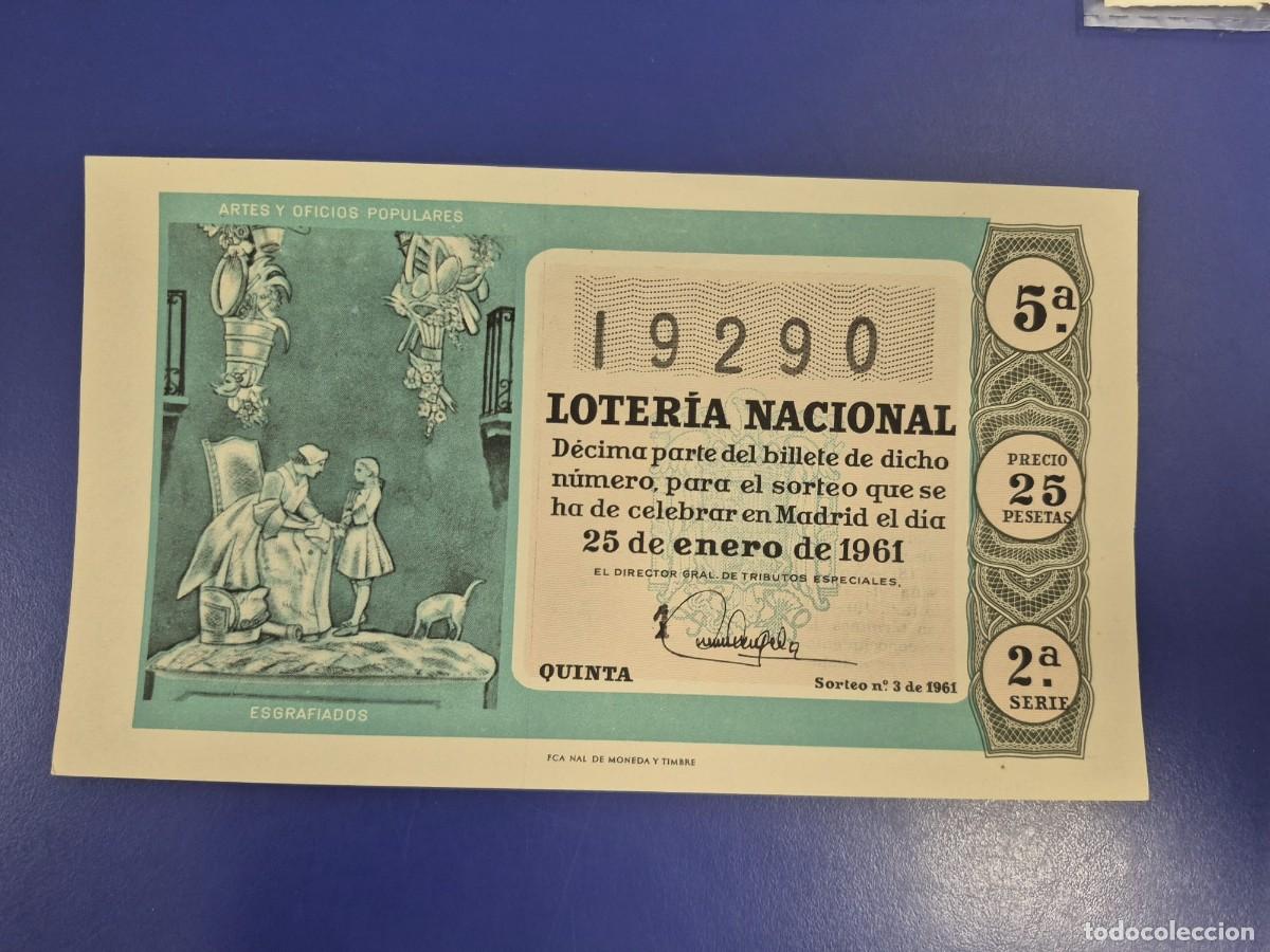 Loter&iacute;a nacional: LOTERIA NACIONAL SORTEO 3 DE 1961 SERIE 2