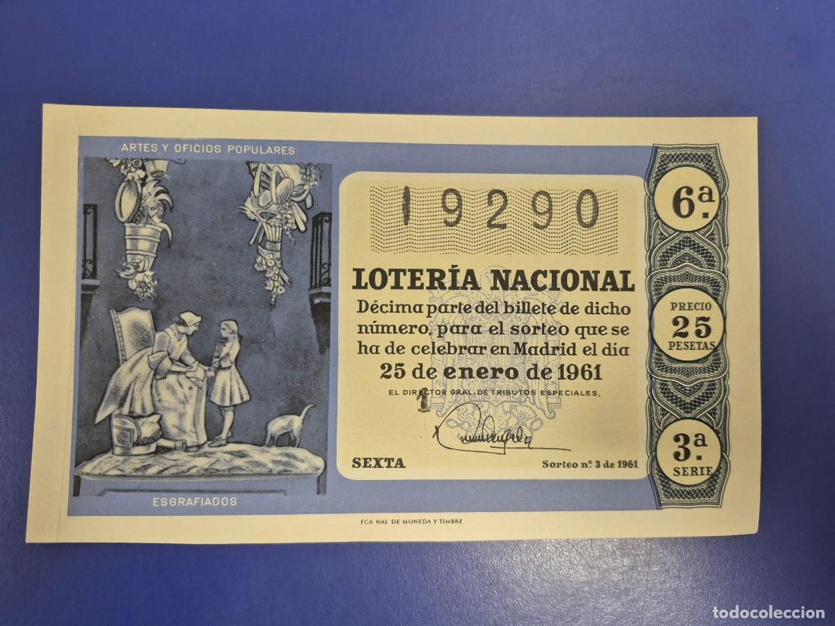 Loter&iacute;a nacional: LOTERIA NACIONAL SORTEO 3 DE 1961 SERIE 3