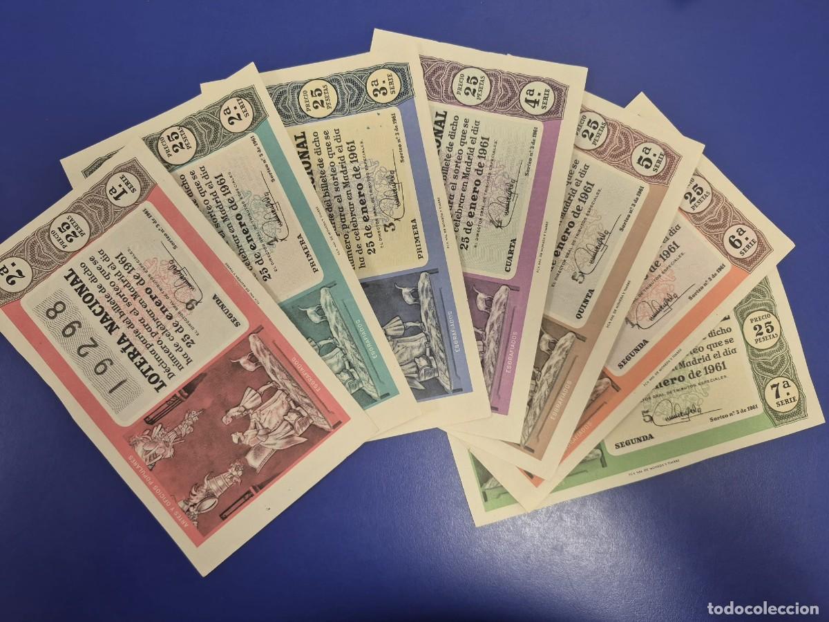 Loter&iacute;a nacional: LOTERIA NACIONAL SORTEO 3 DE 1961 SERIE COMPLETA