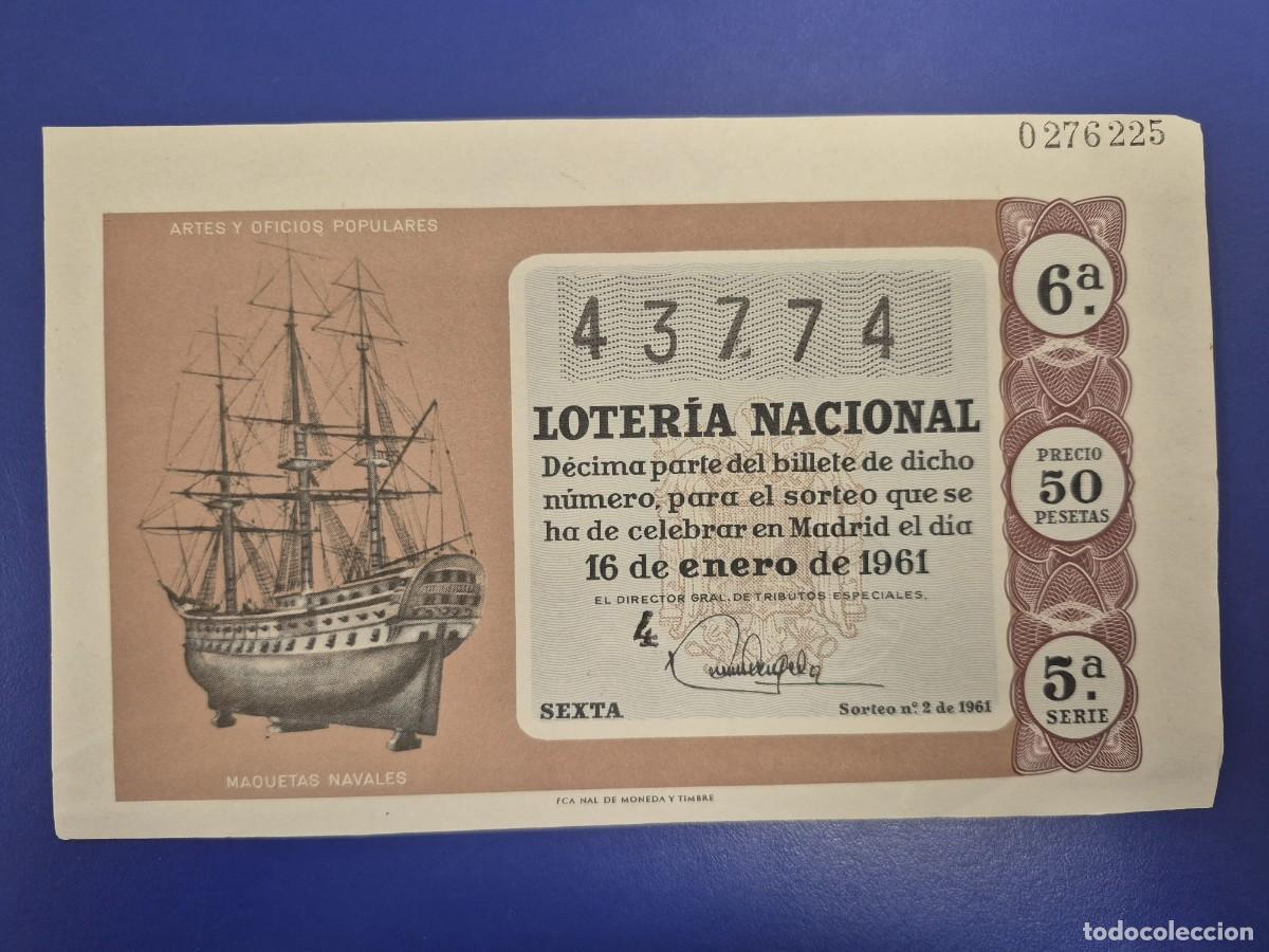 Loter&iacute;a nacional: LOTERIA NACIONAL SORTEO 2 DE 1961 SERIE 5