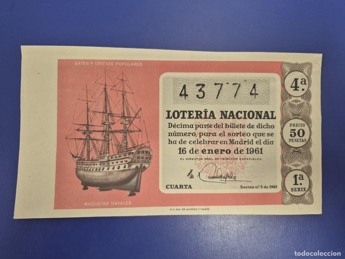 Loter&iacute;a nacional: LOTERIA NACIONAL SORTEO 2 DE 1961 SERIE 1