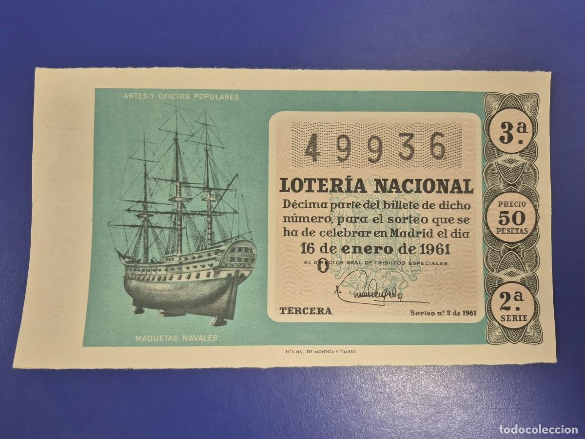 Loter&iacute;a nacional: LOTERIA NACIONAL SORTEO 2 DE 1961 SERIE 2