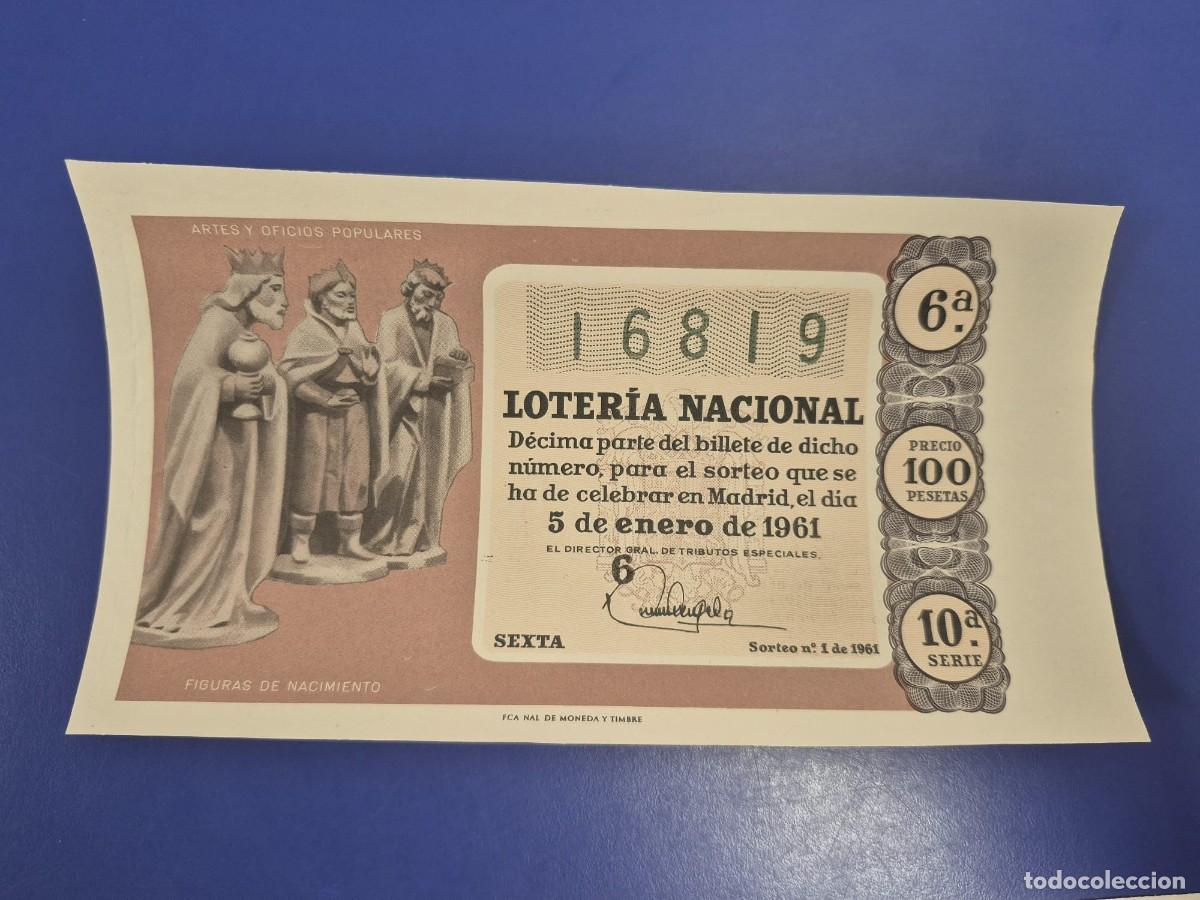 Loter&iacute;a nacional: LOTERIA NACIONAL SORTEO 1 DE 1961 NI&Ntilde;O SERIE 10