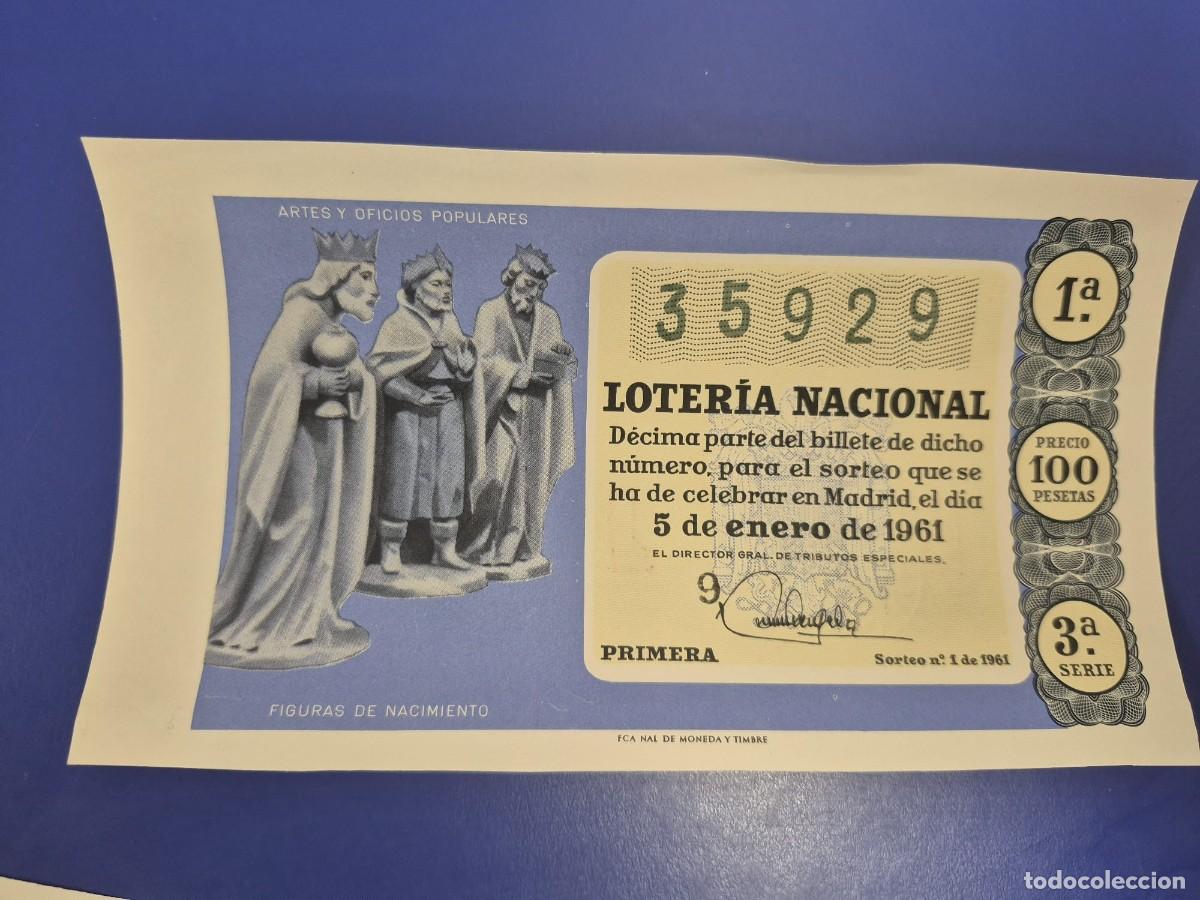 Loter&iacute;a nacional: LOTERIA NACIONAL SORTEO 1 DE 1961 NI&Ntilde;O SERIE 3