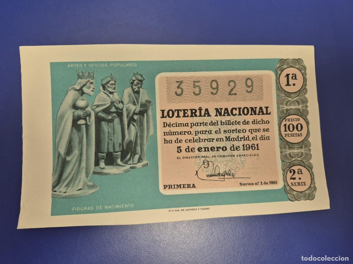 Loter&iacute;a nacional: LOTERIA NACIONAL SORTEO 1 DE 1961 NI&Ntilde;O SERIE 2