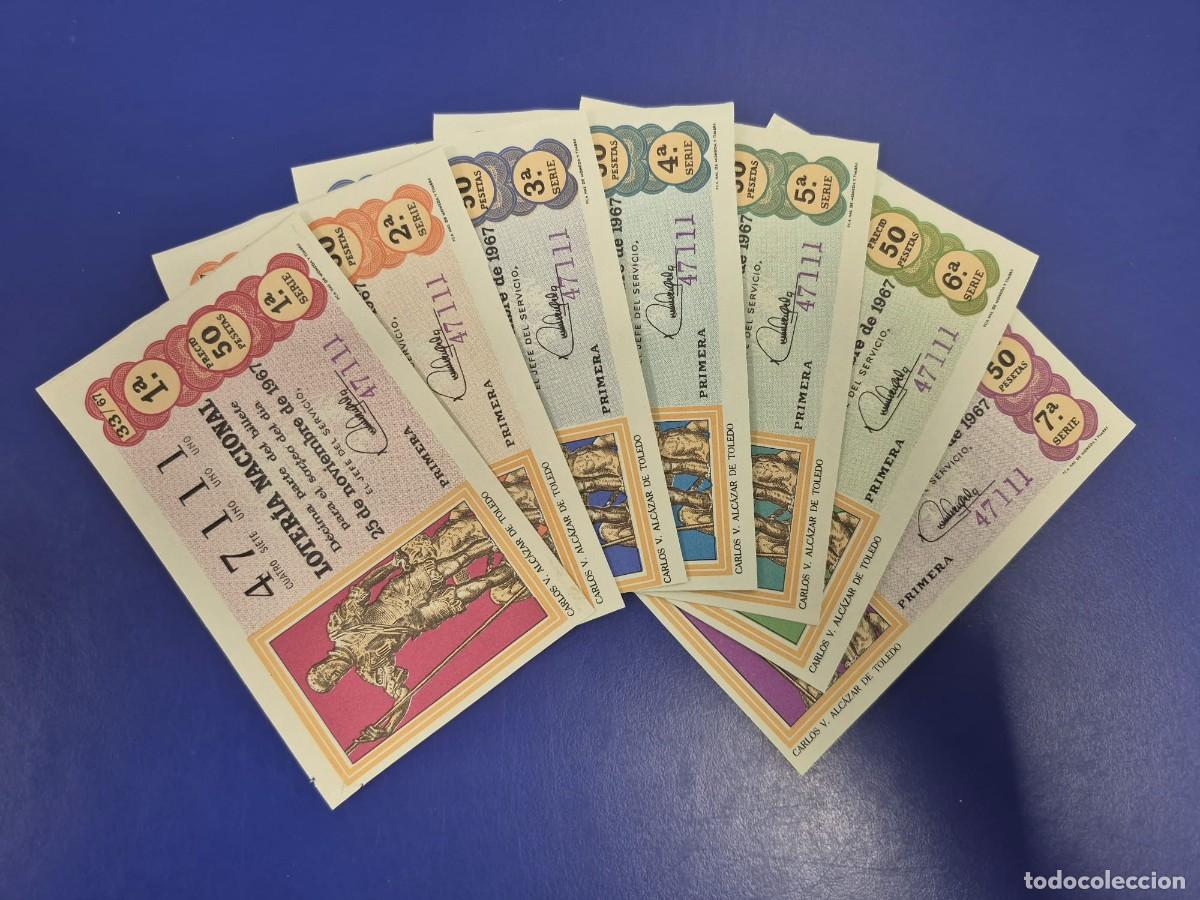 Loter&iacute;a nacional: LOTERIA NACIONAL SORTEO 33 DE 1967 SERIE COMPLETA