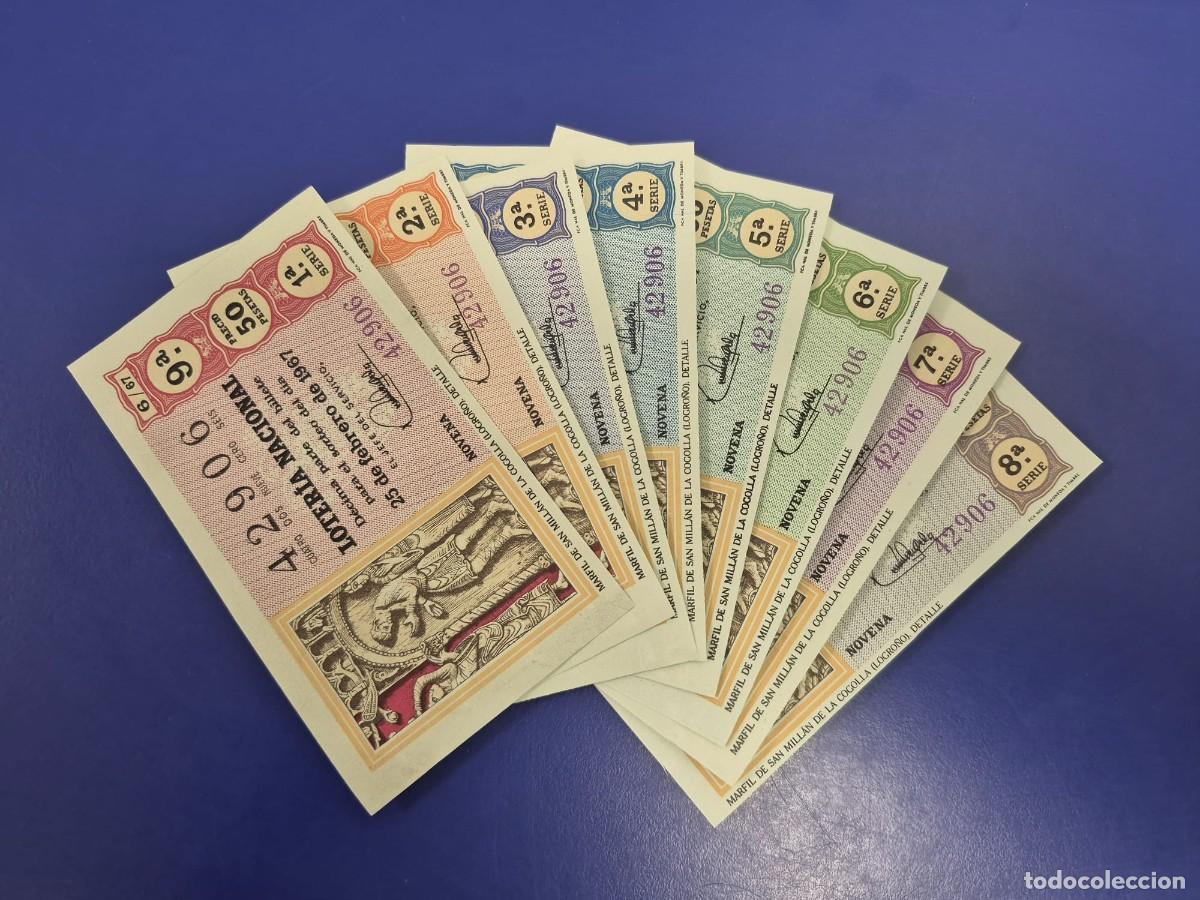Loter&iacute;a nacional: LOTERIA NACIONAL SORTEO 6 DE 1967 SERIE COMPLETA