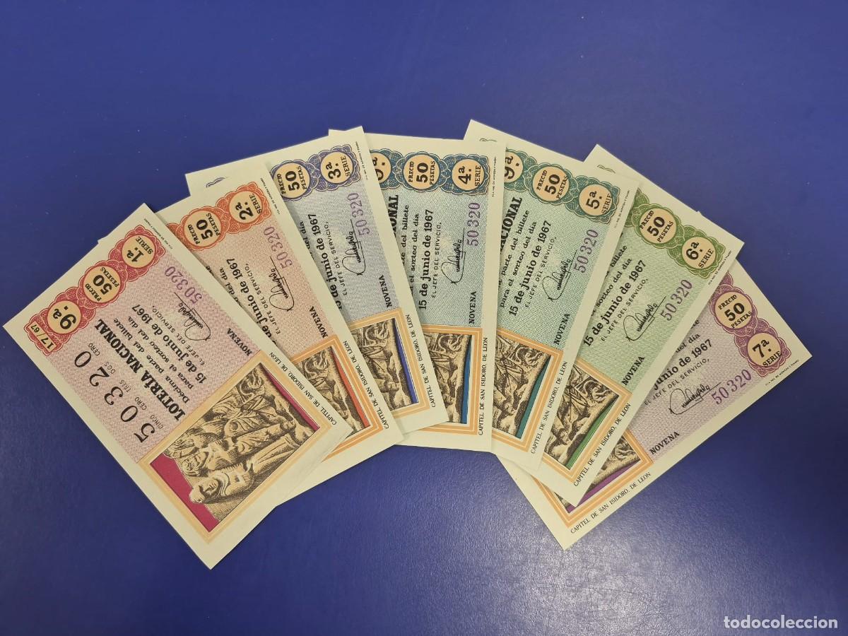 Loter&iacute;a nacional: LOTERIA NACIONAL SORTEO 17 DE 1967 SERIE COMPLETA