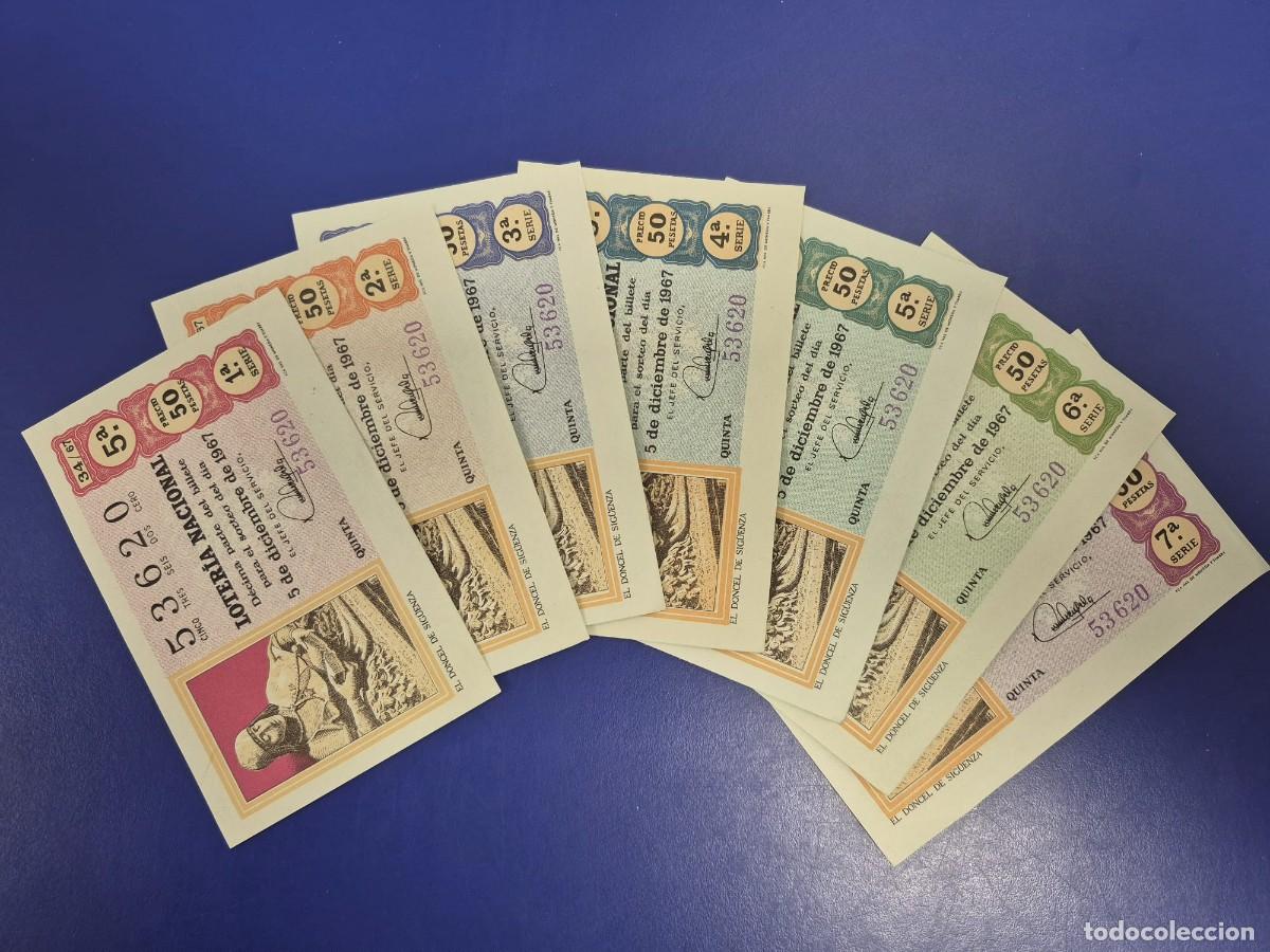Loter&iacute;a nacional: LOTERIA NACIONAL SORTEO 34 DE 1967 SERIE COMPLETA