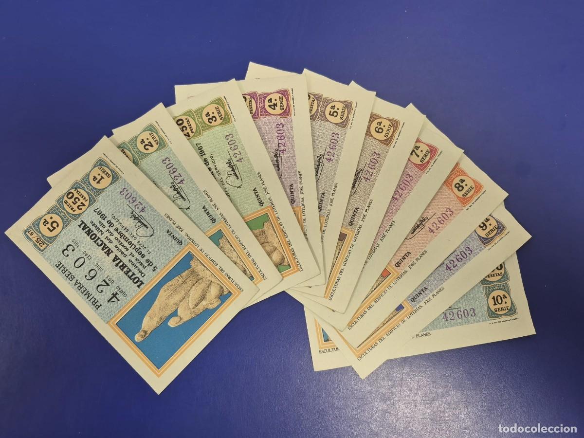 Loter&iacute;a nacional: LOTERIA NACIONAL SORTEO 25 DE 1967 SERIE COMPLETA