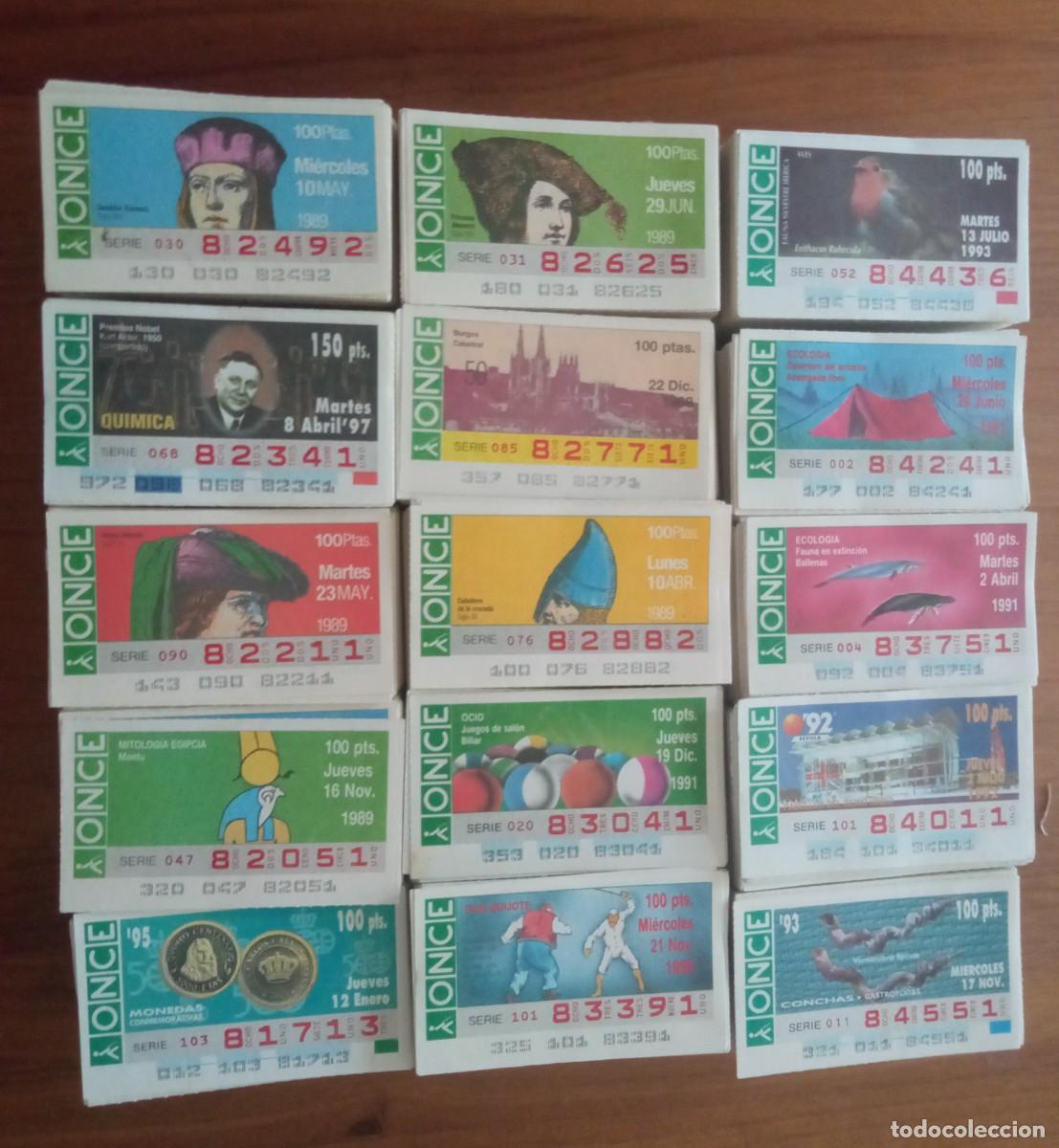 Loter&iacute;a nacional: CAJA CON 5550 CUPONES APROX. DE LA ONCE NUMEROS ROJOS ENVIO GRATIS CERTIFICADO