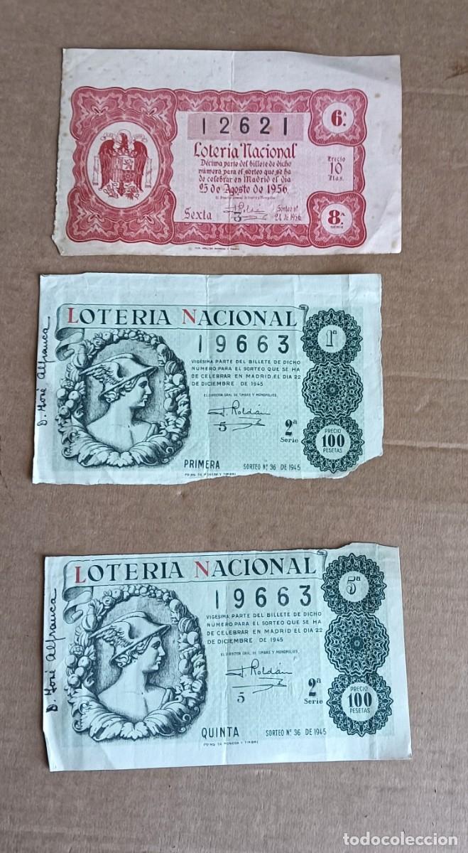 Loter&iacute;a nacional: 3 d&eacute;cimos loter&iacute;a antiguo 2 &ndash; 22 de diciembre de 1945 1 - 25 de agosto 1956