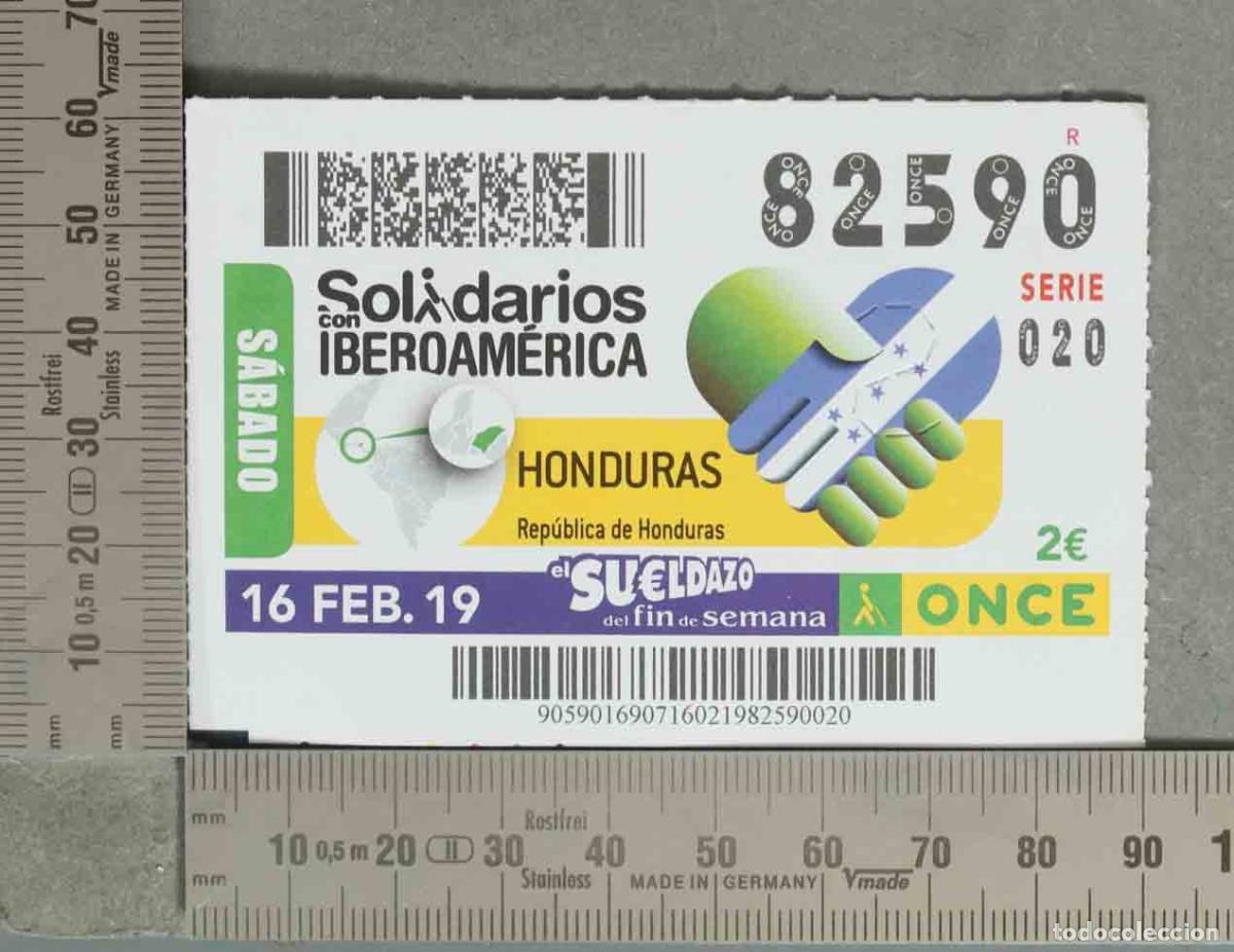 Loterie Nationale: DECIMO LOTERIA. El Sueldazo - S&aacute;bado - Solidarios con Iberoam&eacute;rica - Honduras 2019