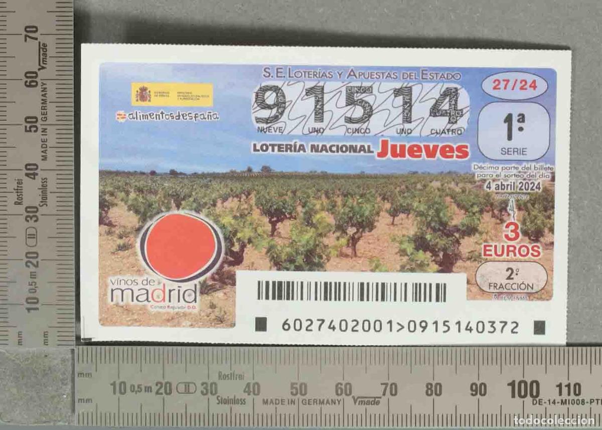 Loter&iacute;a nacional: DECIMO LOTERIA. D&eacute;cimo Loter&iacute;a Nacional Jueves - Loter&iacute;as y Apuestas del Estado 4 ABRIL 2024
