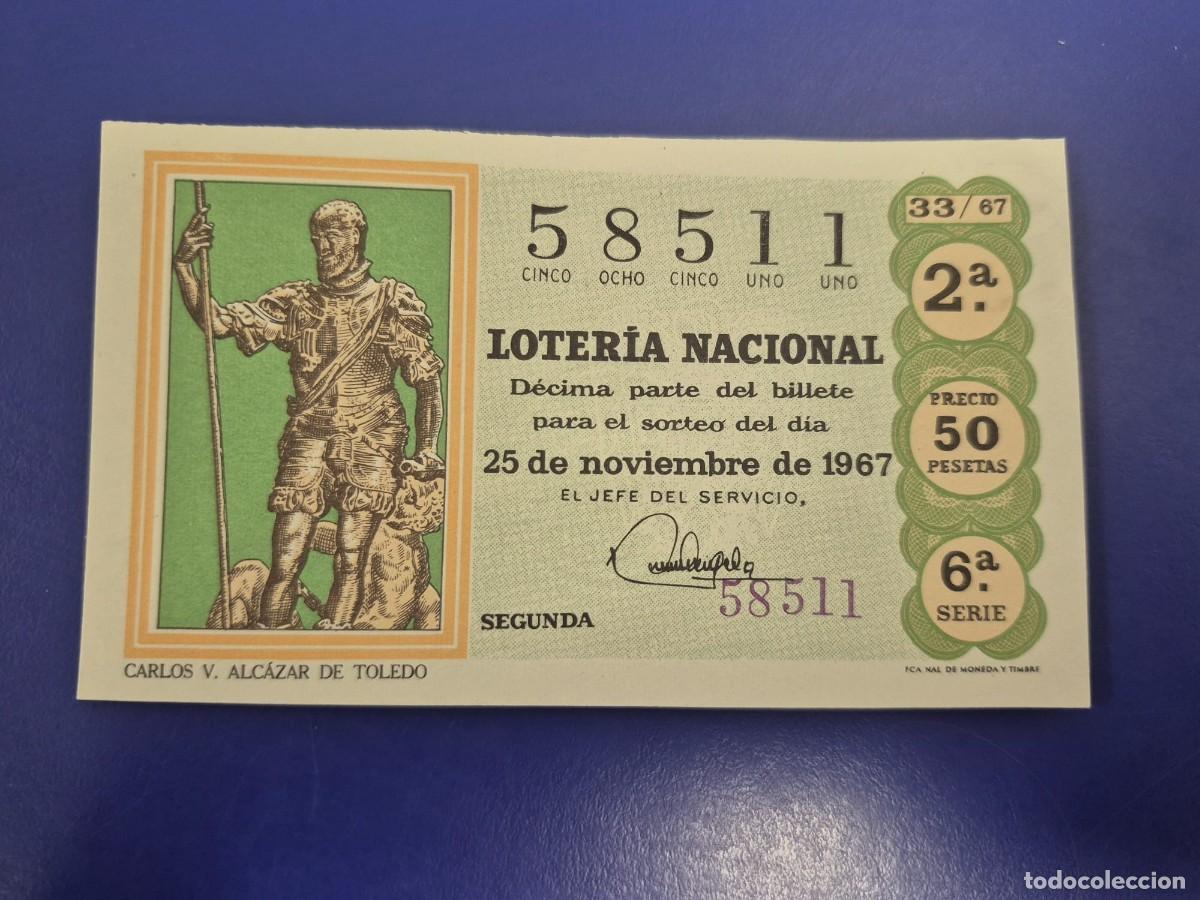 Loter&iacute;a nacional: LOTERIA NACIONAL SORTEO 33 DE 1967 SERIE 6