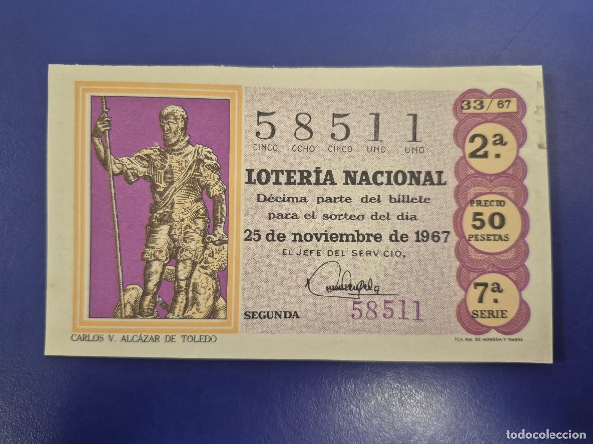 Loter&iacute;a nacional: LOTERIA NACIONAL SORTEO 33 DE 1967 SERIE 7