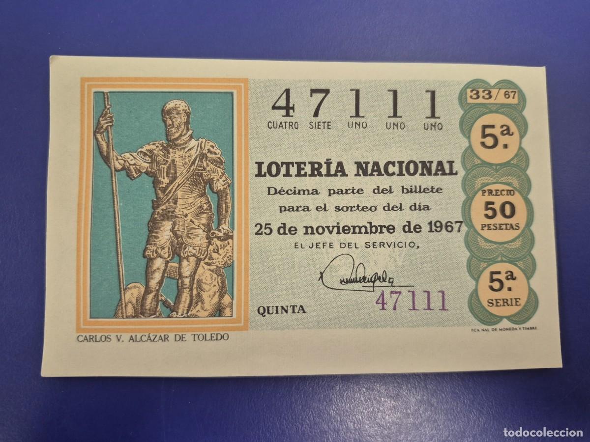 Loter&iacute;a nacional: LOTERIA NACIONAL SORTEO 33 DE 1967 SERIE 5