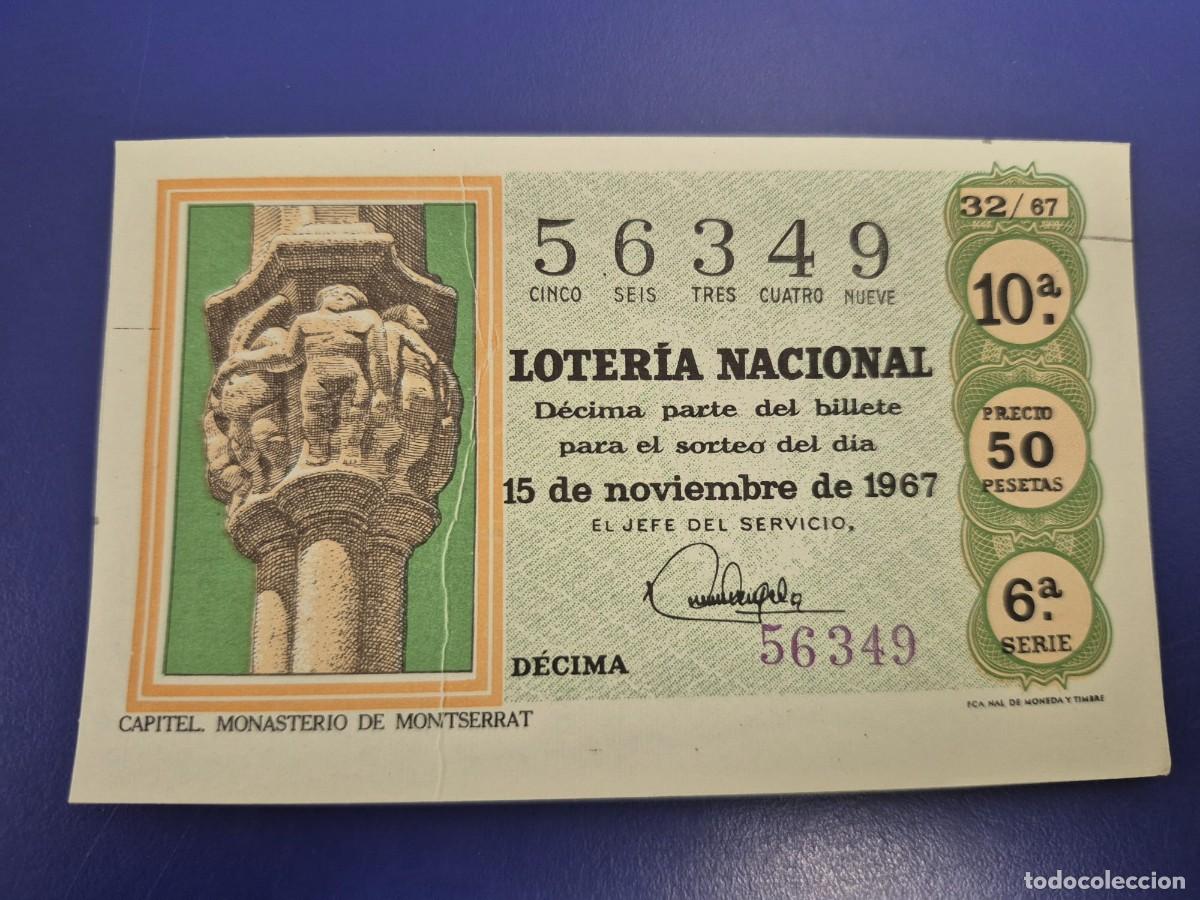 Loter&iacute;a nacional: LOTERIA NACIONAL SORTEO 32 DE 1967 SERIE 6