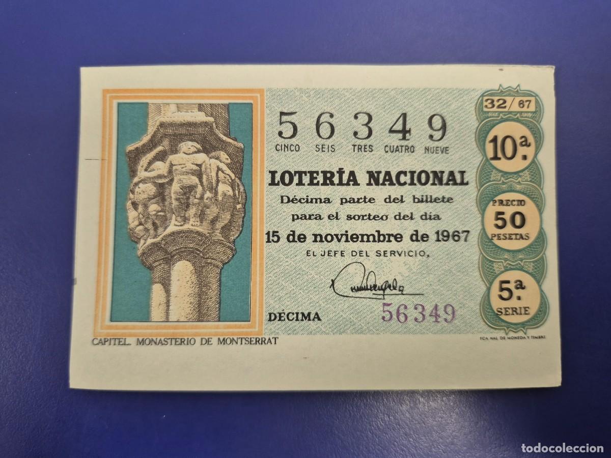 Loter&iacute;a nacional: LOTERIA NACIONAL SORTEO 32 DE 1967 SERIE 6