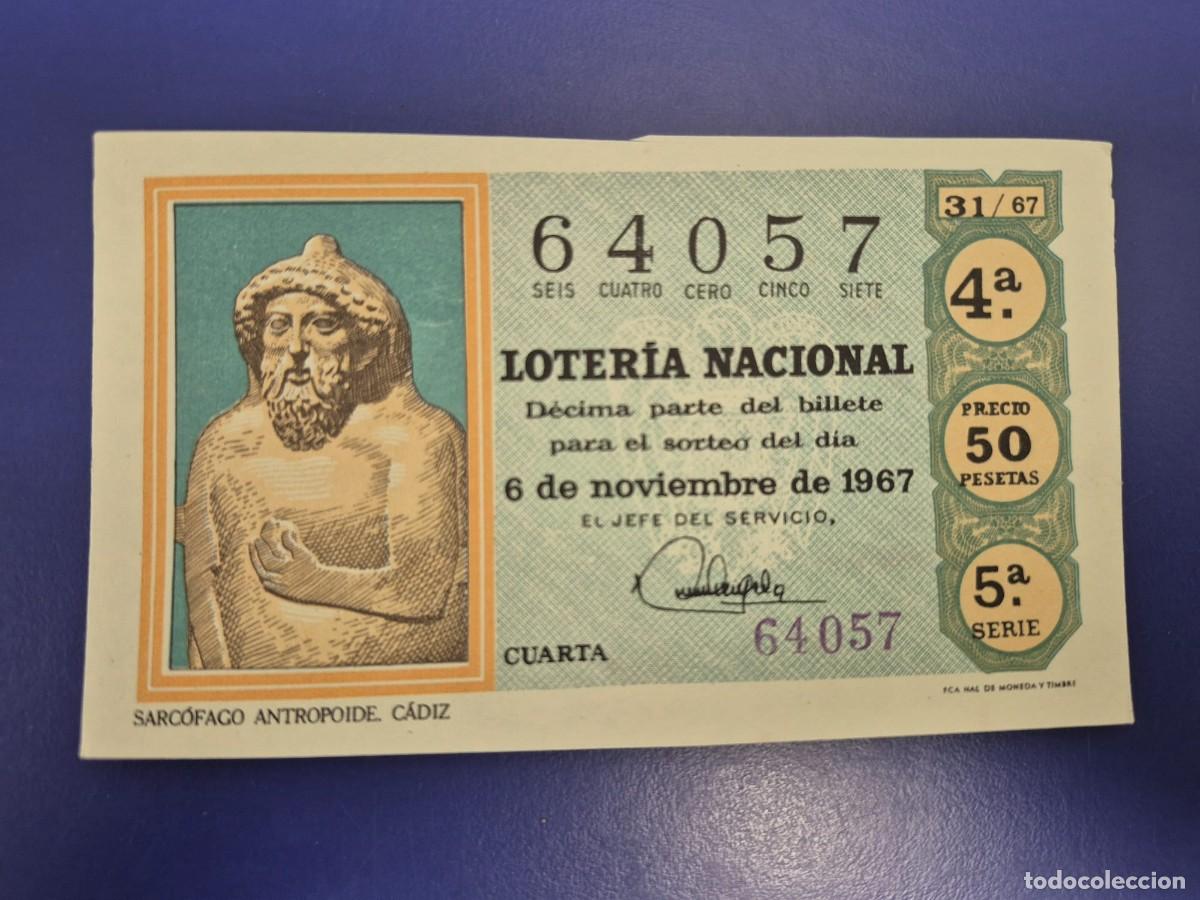 Loter&iacute;a nacional: LOTERIA NACIONAL SORTEO 31 DE 1967 SERIE 5