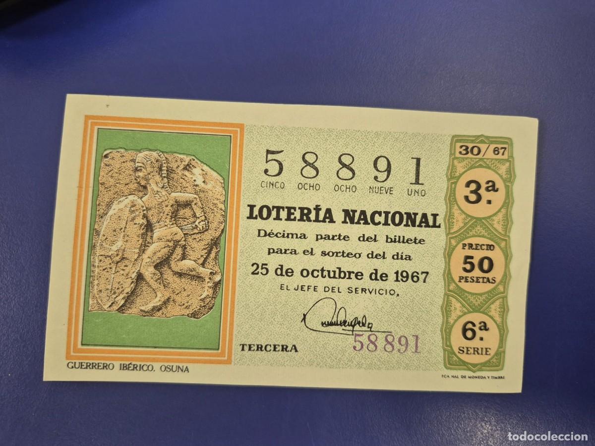 Loter&iacute;a nacional: LOTERIA NACIONAL SORTEO 30 DE 1967 SERIE 6