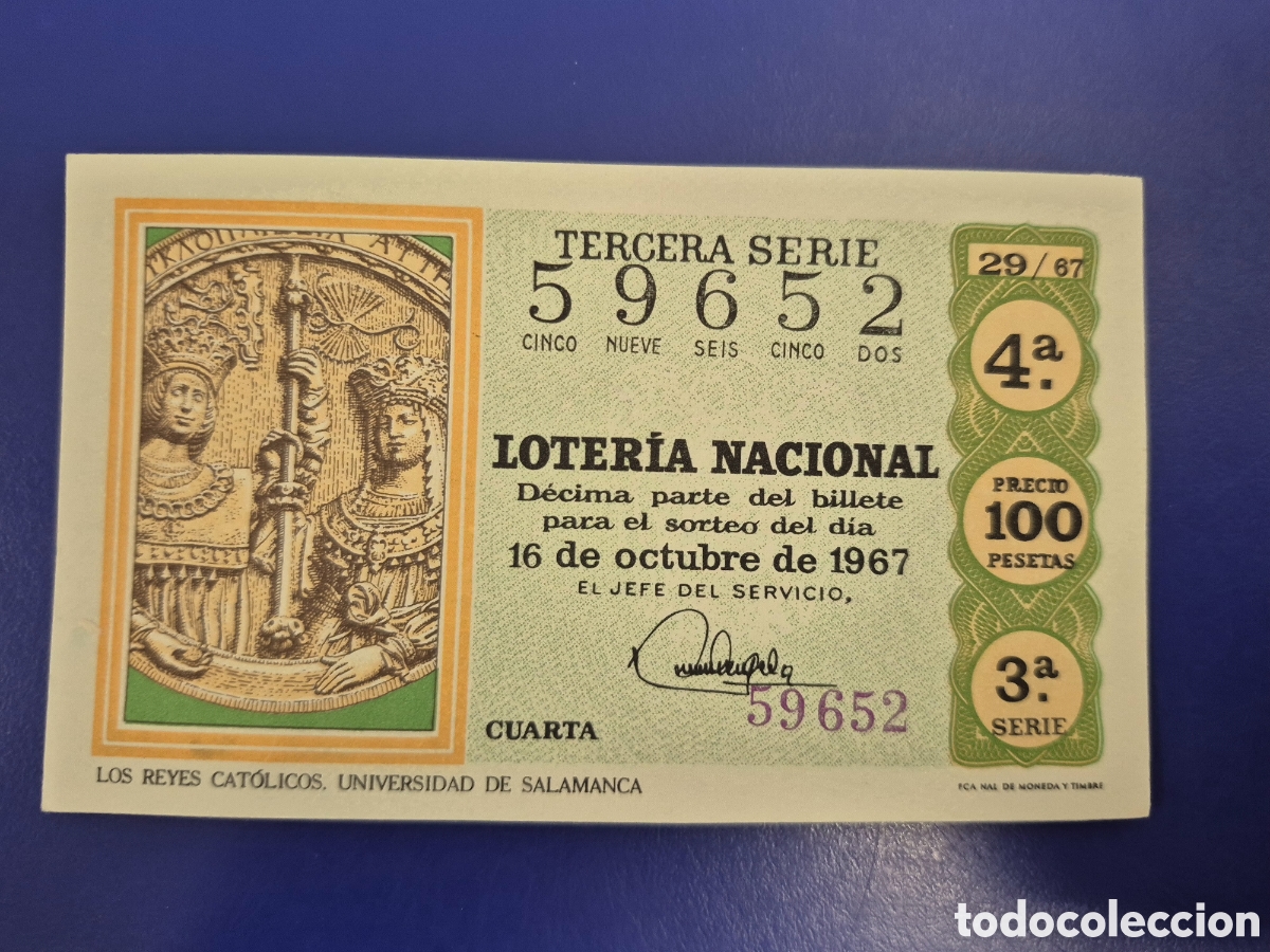 Loter&iacute;a nacional: LOTERIA NACIONAL SORTEO 29 DE 1967 SERIE 3