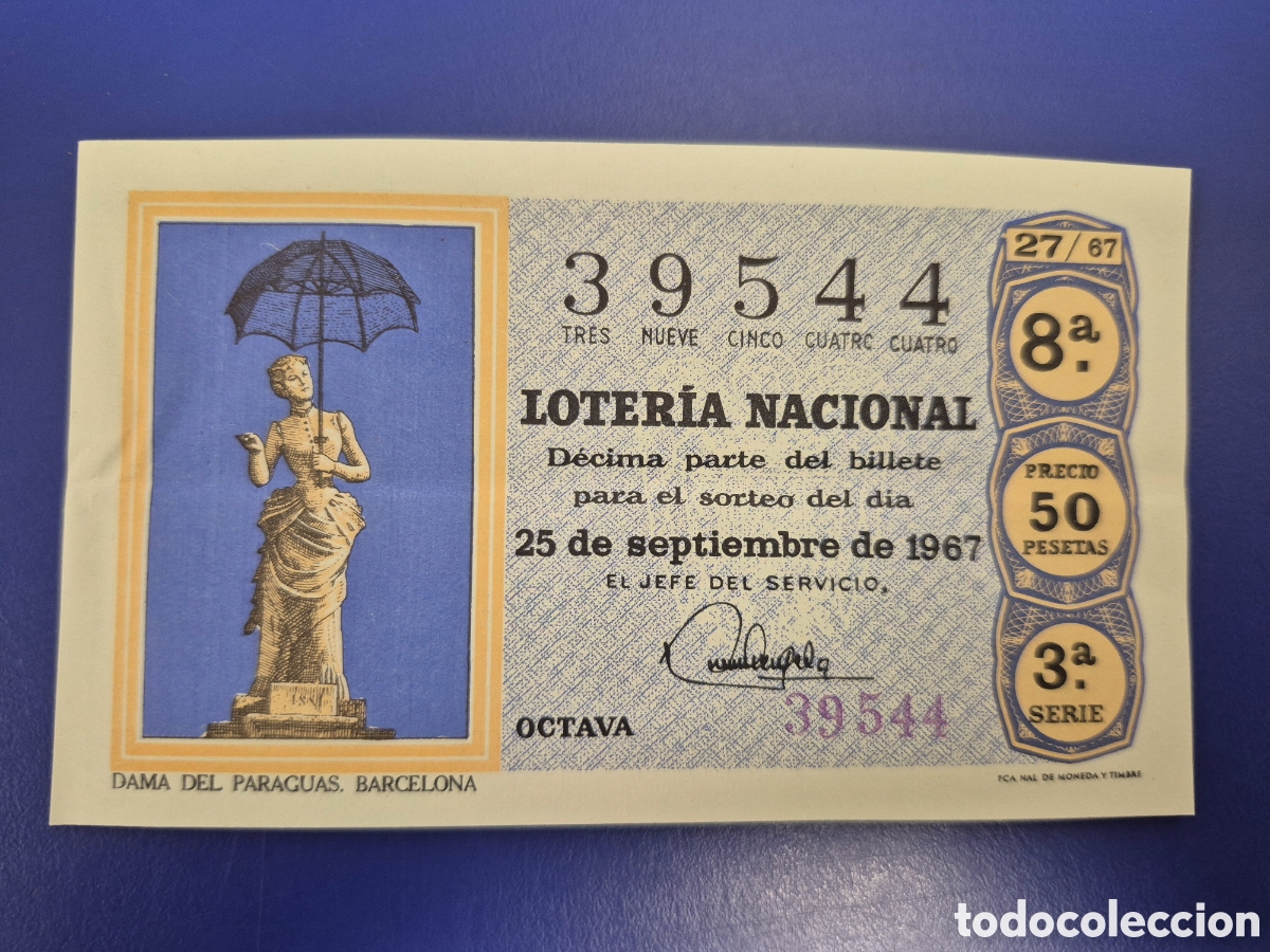 Loter&iacute;a nacional: LOTERIA NACIONAL SORTEO 27 DE 1967 SERIE 3