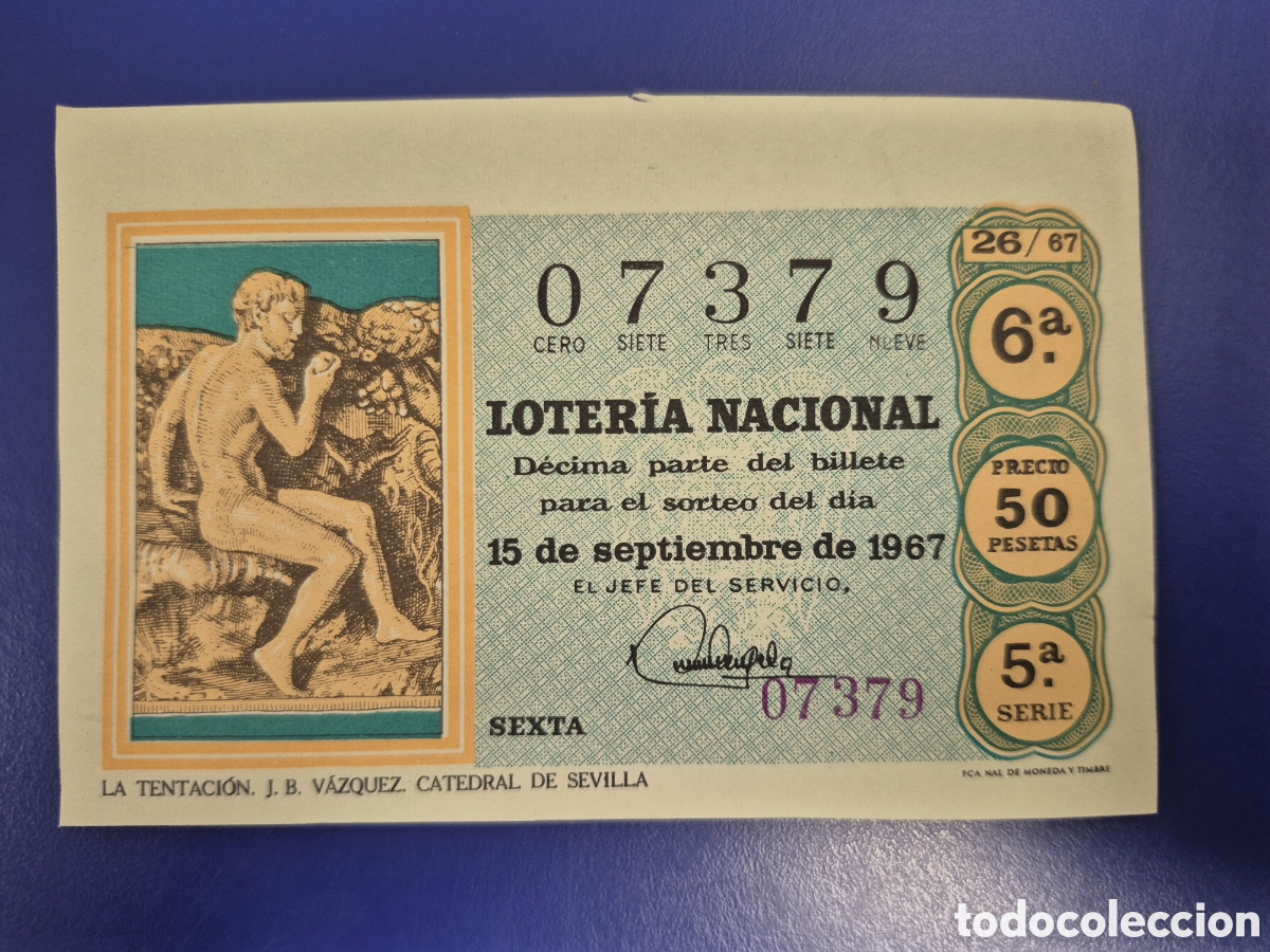 Loter&iacute;a nacional: LOTERIA NACIONAL SORTEO 26 DE 1967 SERIE 5