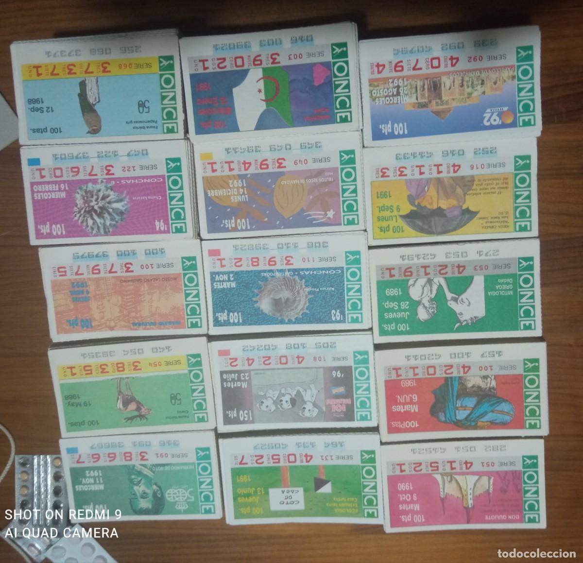 Loter&iacute;a nacional: CAJA CON 5500 CUPONES APROX. DE LA ONCE NUMEROS ROJOS ENVIO GRATIS CERTIFICADO