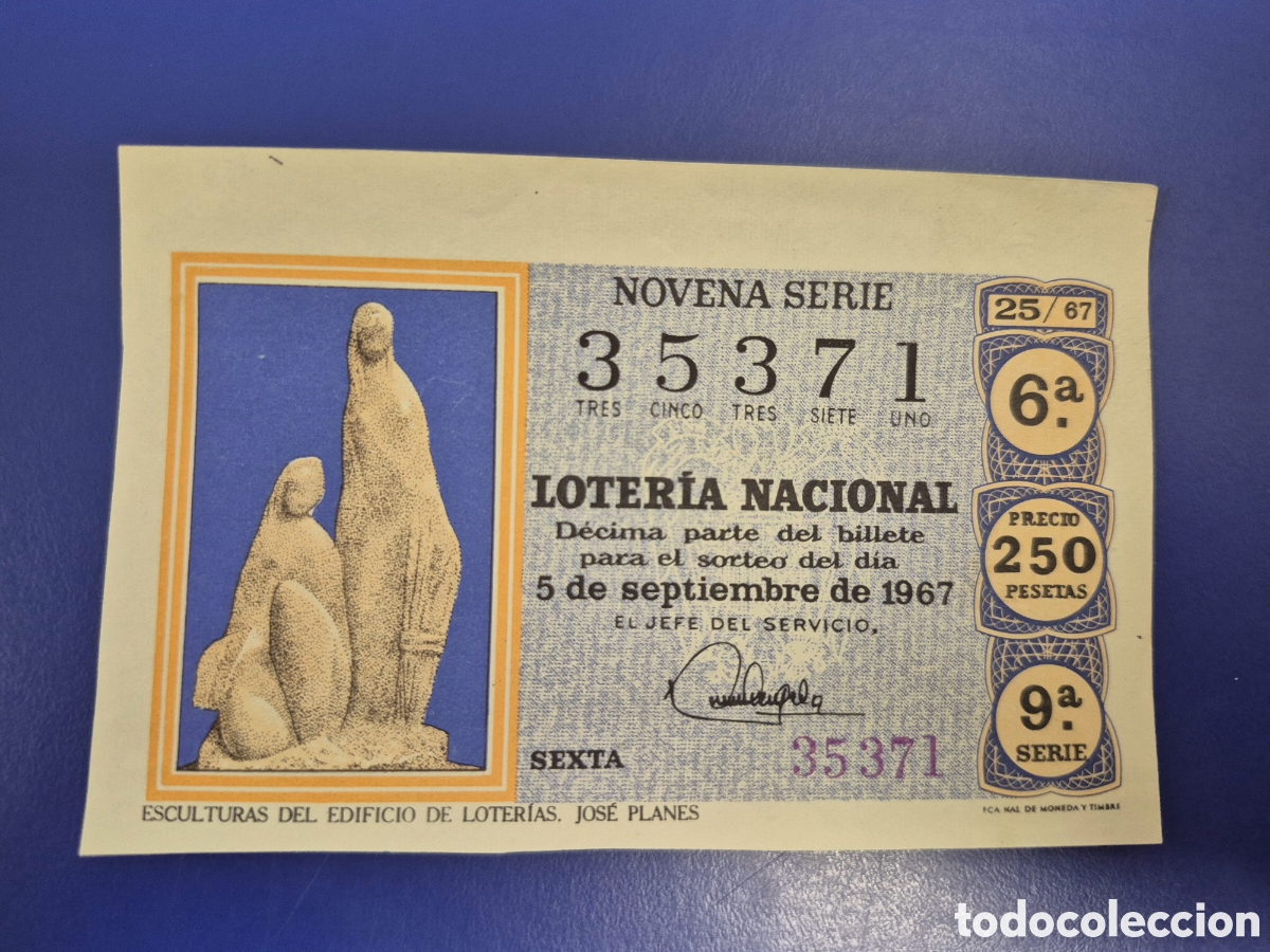 Loter&iacute;a nacional: LOTERIA NACIONAL SORTEO 25 DE 1967 SERIE 9