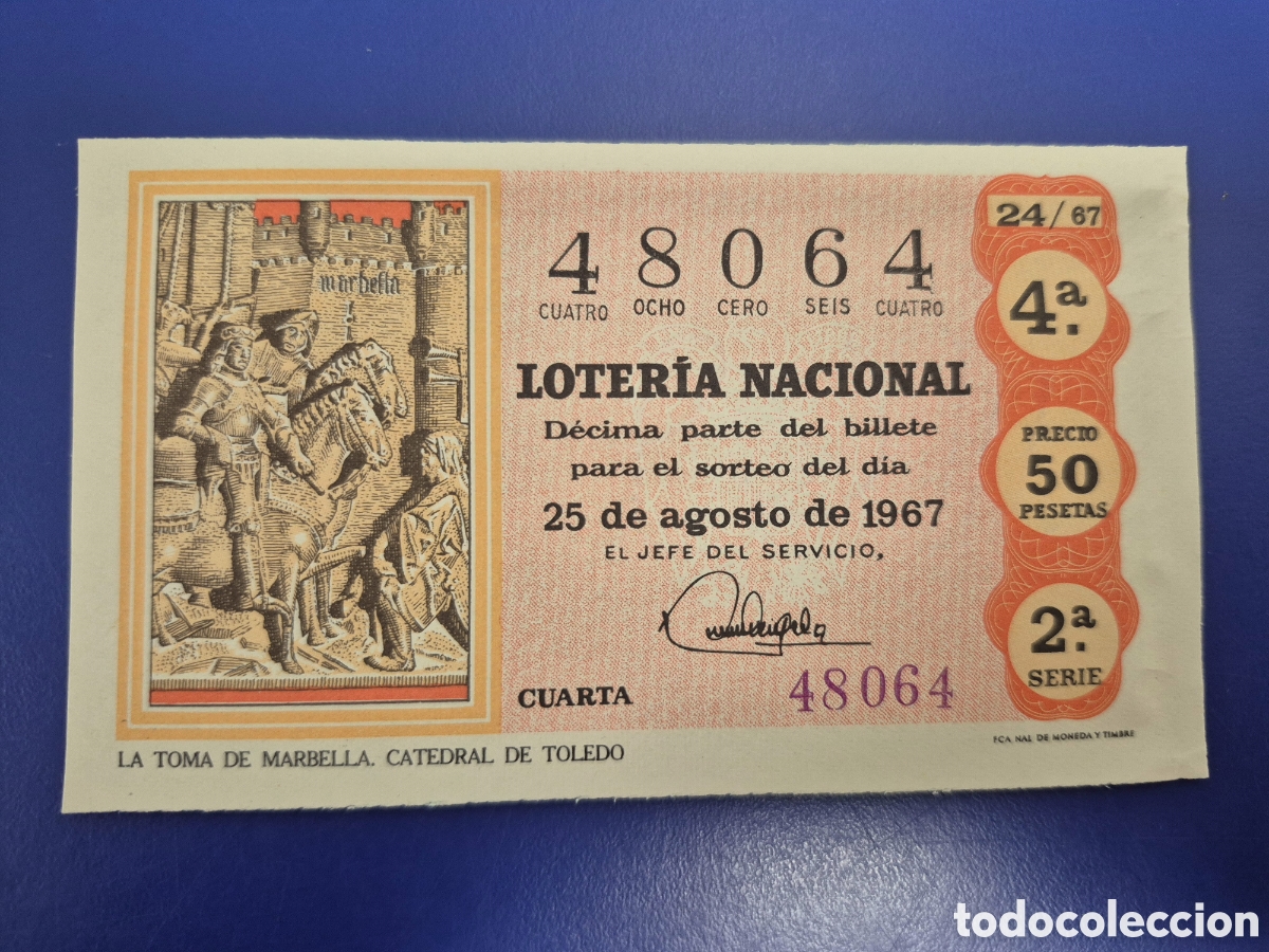 Loter&iacute;a nacional: LOTERIA NACIONAL SORTEO 24 DE 1967 SERIE 2