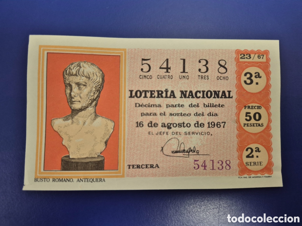 Loter&iacute;a nacional: LOTERIA NACIONAL SORTEO 23 DE 1967 SERIE 2