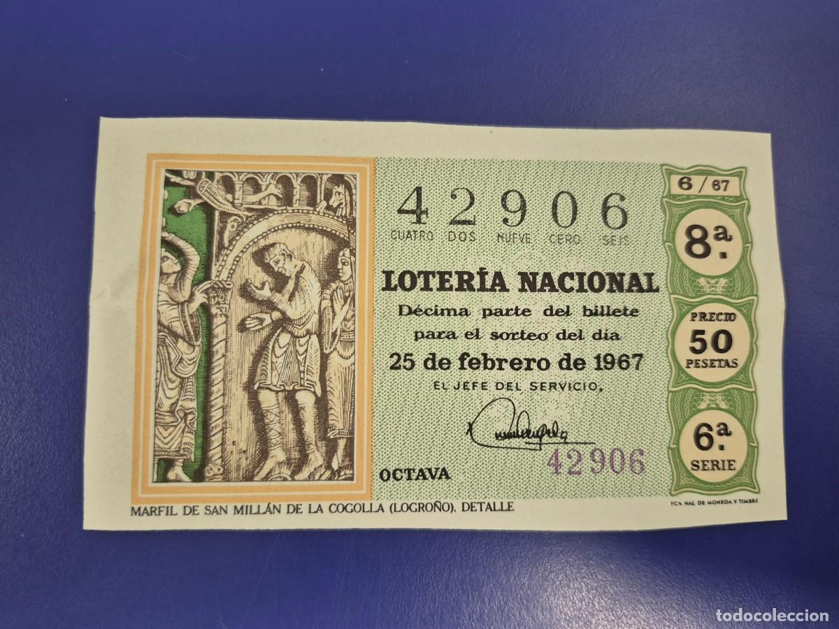 Loter&iacute;a nacional: LOTERIA NACIONAL SORTEO 6 DE 1967 SERIE 6