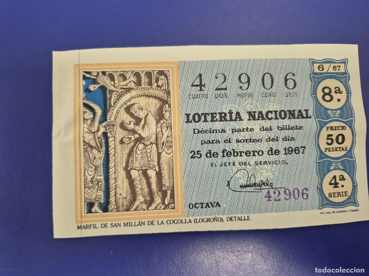 Loter&iacute;a nacional: LOTERIA NACIONAL SORTEO 6 DE 1967 SERIE 4