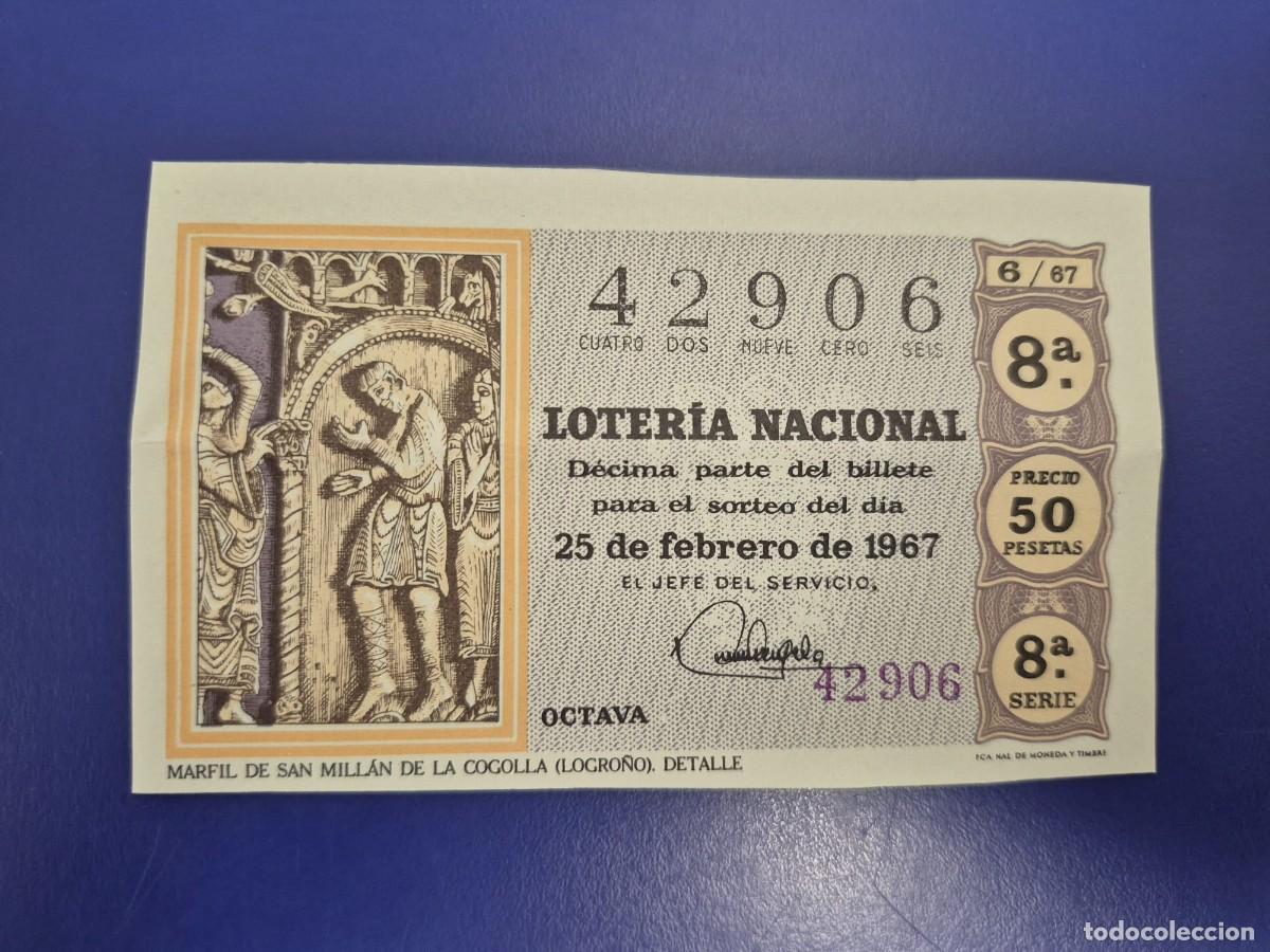 Loter&iacute;a nacional: LOTERIA NACIONAL SORTEO 6 DE 1967 SERIE 8