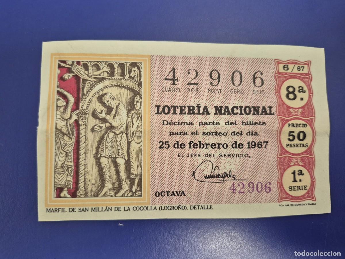 Loter&iacute;a nacional: LOTERIA NACIONAL SORTEO 6 DE 1967 SERIE 1