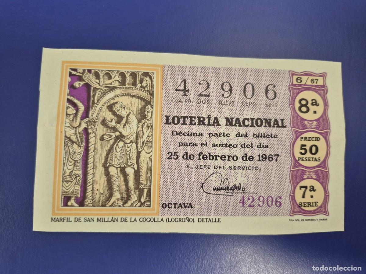 Loter&iacute;a nacional: LOTERIA NACIONAL SORTEO 6 DE 1967 SERIE 7