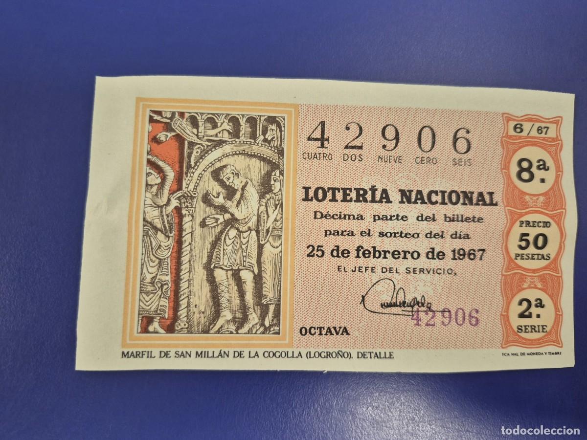 Loter&iacute;a nacional: LOTERIA NACIONAL SORTEO 6 DE 1967 SERIE 2