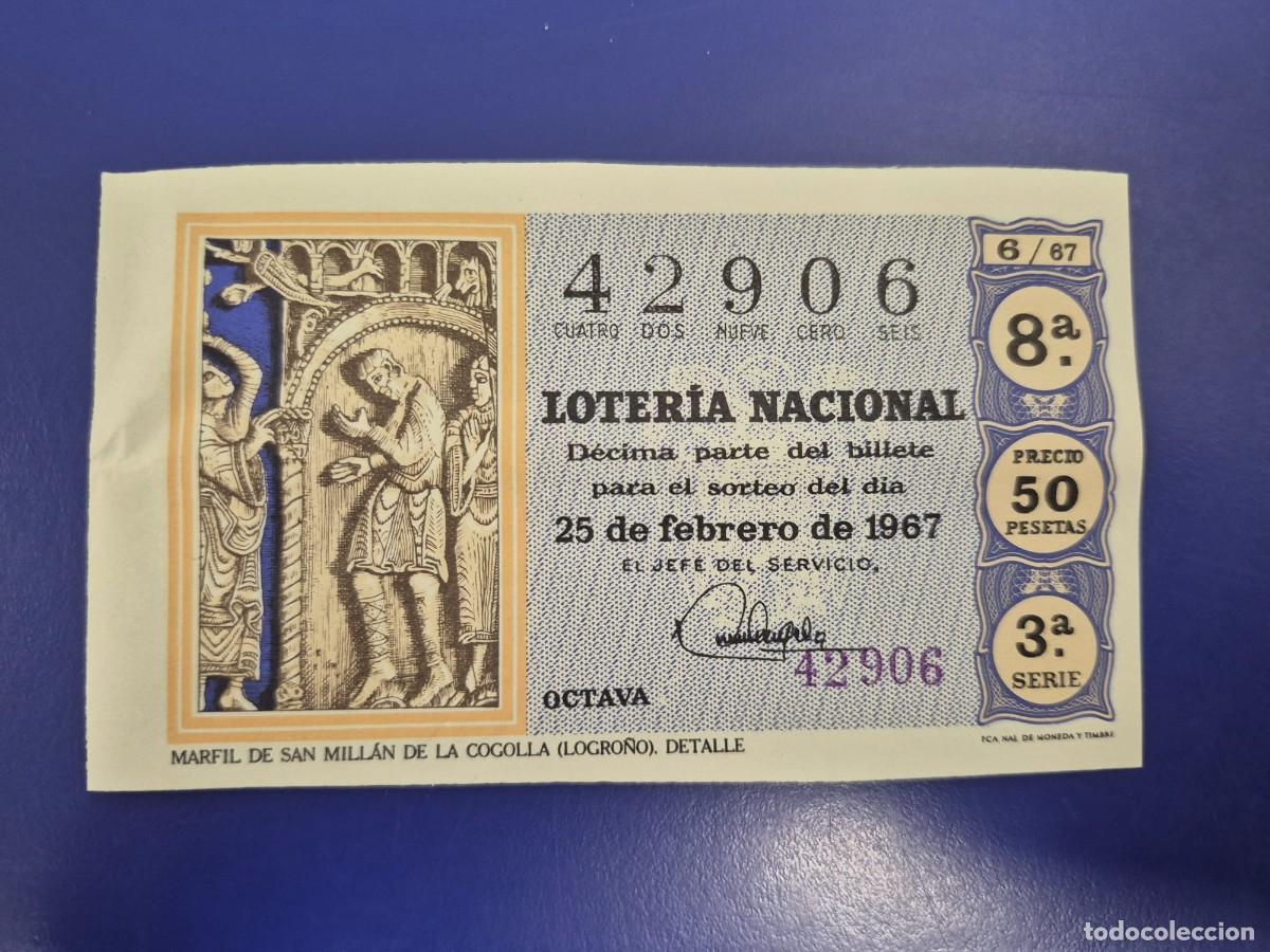 Loter&iacute;a nacional: LOTERIA NACIONAL SORTEO 6 DE 1967 SERIE 3