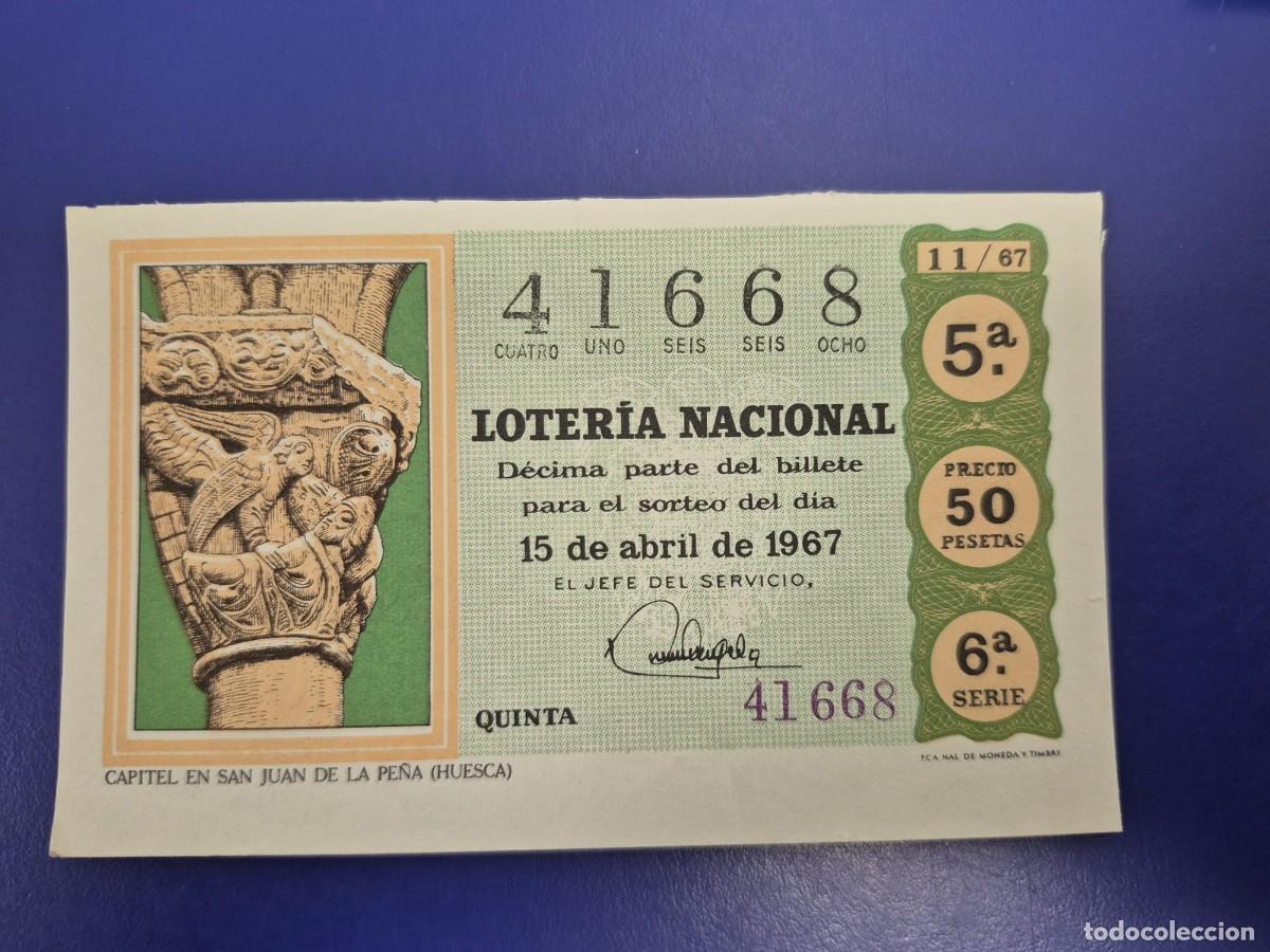Loter&iacute;a nacional: LOTERIA NACIONAL SORTEO 11 DE 1967 SERIE 6