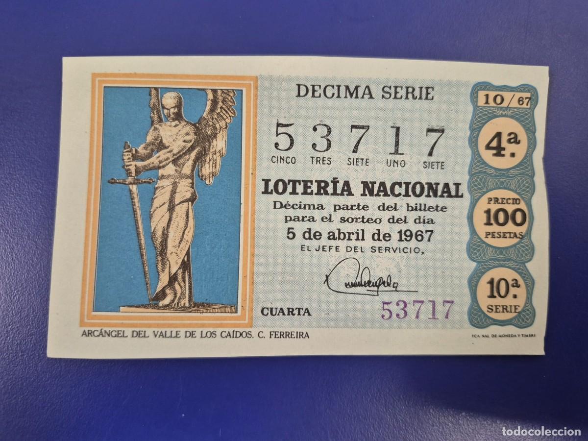Loter&iacute;a nacional: LOTERIA NACIONAL SORTEO 10 DE 1967 SERIE 10