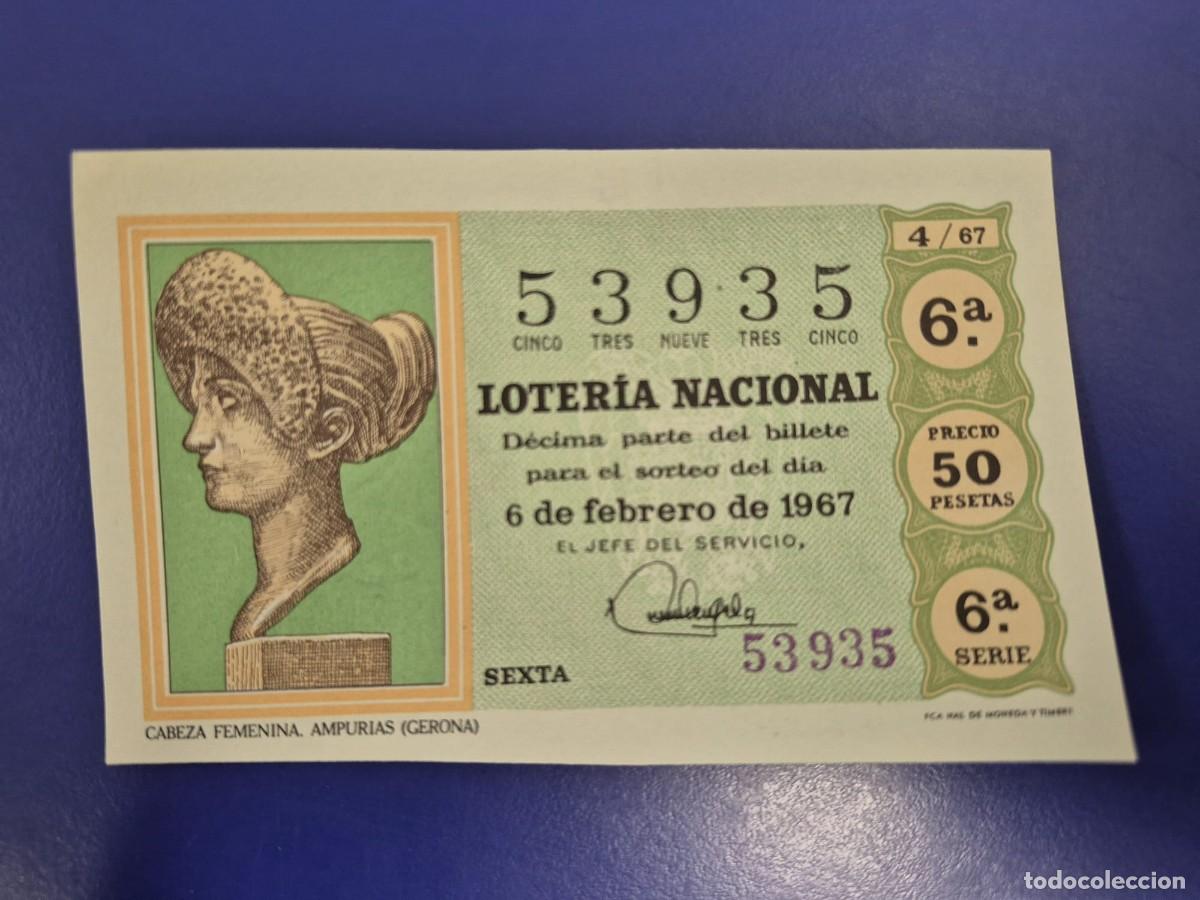Loter&iacute;a nacional: LOTERIA NACIONAL SORTEO 4 DE 1967 SERIE 6