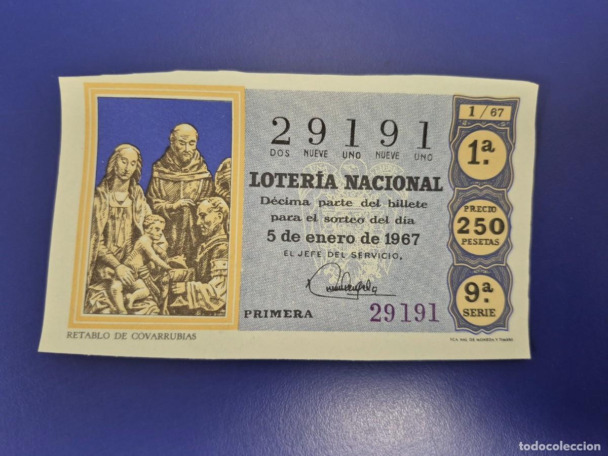Loter&iacute;a nacional: LOTERIA NACIONAL SORTEO NI&Ntilde;O DE 1967 SERIE 9