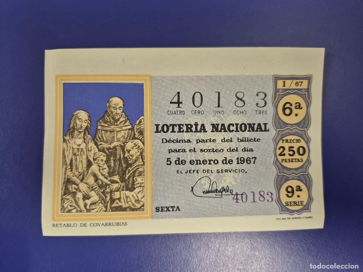 Loter&iacute;a nacional: LOTERIA NACIONAL SORTEO NI&Ntilde;O DE 1967 SERIE 9