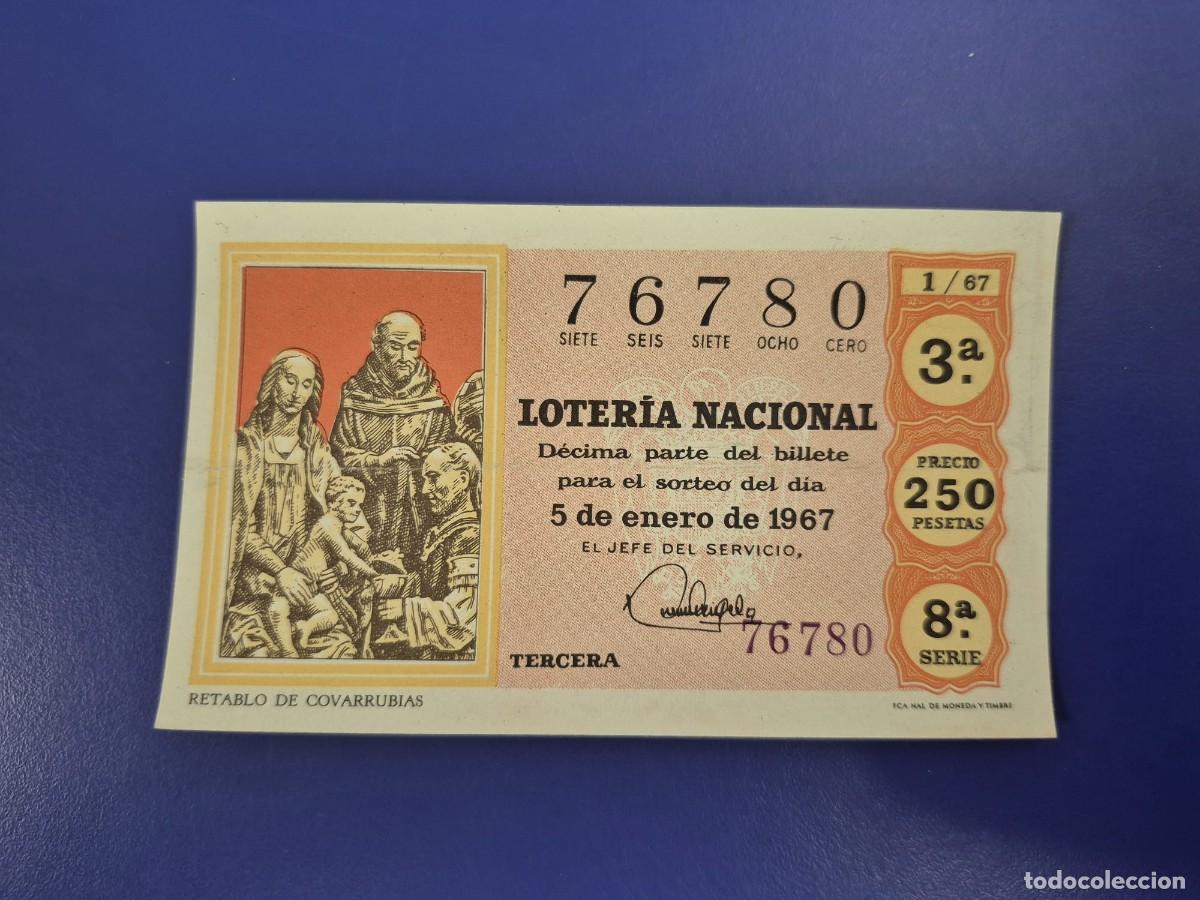 Loter&iacute;a nacional: LOTERIA NACIONAL SORTEO 1 DE 1967 NI&Ntilde;O SERIE 8