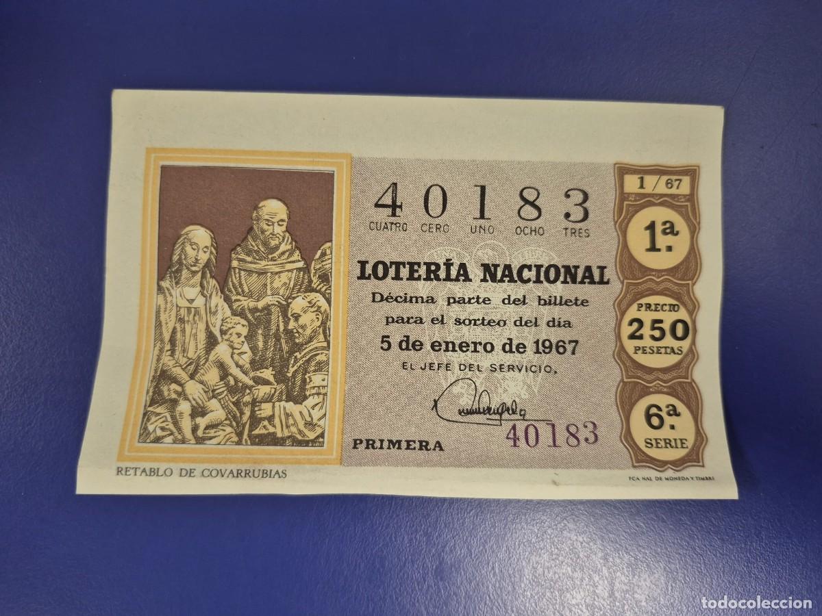 Loter&iacute;a nacional: LOTERIA NACIONAL SORTEO 1 DE 1967 NI&Ntilde;O SERIE 6