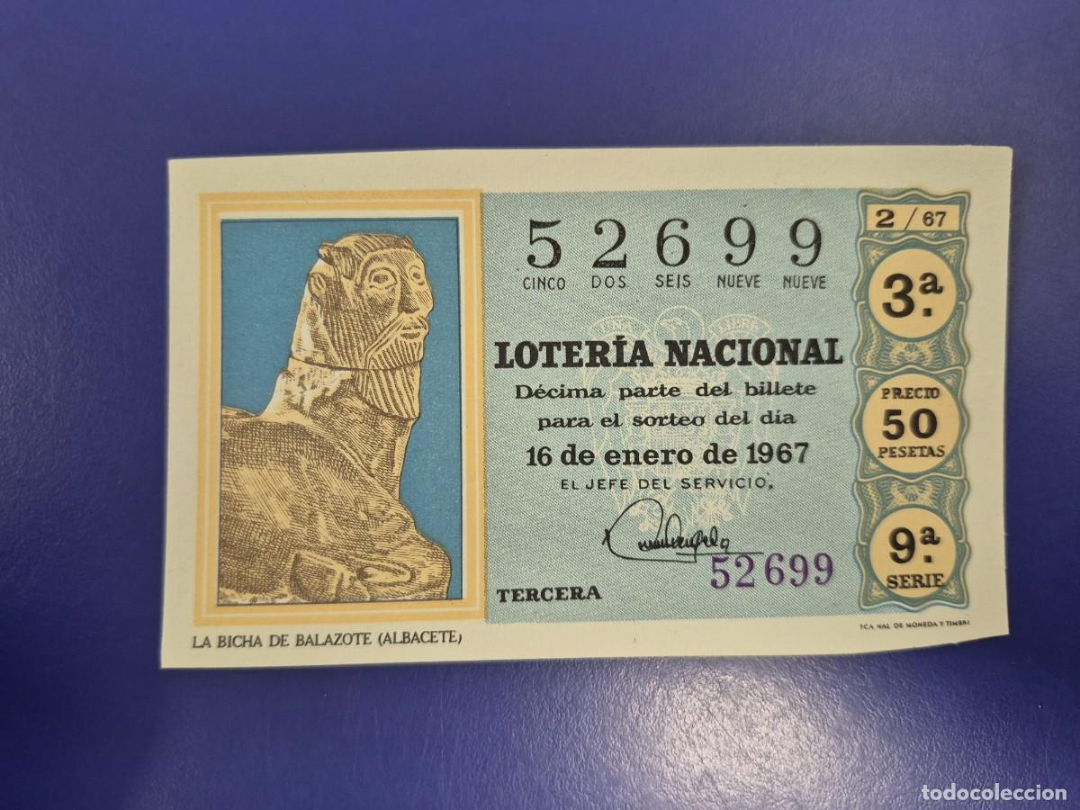 Loter&iacute;a nacional: LOTERIA NACIONAL SORTEO 2 DE 1967 SERIE 9