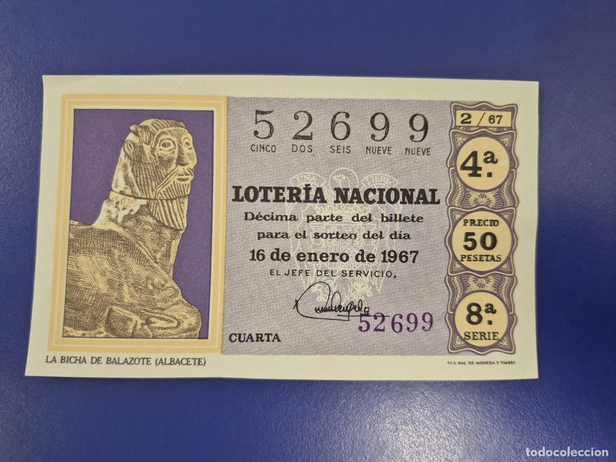 Loter&iacute;a nacional: LOTERIA NACIONAL SORTEO 2 DE 1967 SERIE 8
